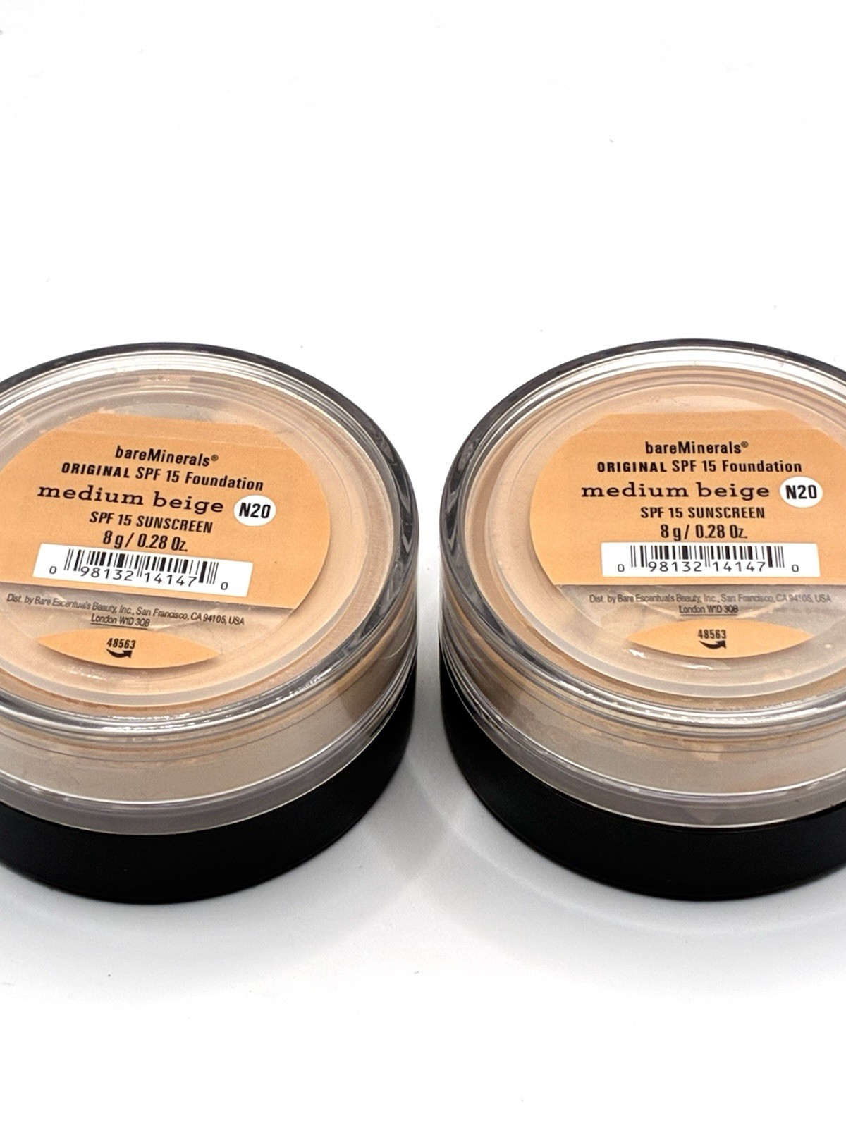 3 Lot Bareminerals Foundation Medium Beige N20 8g (Lot/Pack Of 3).
