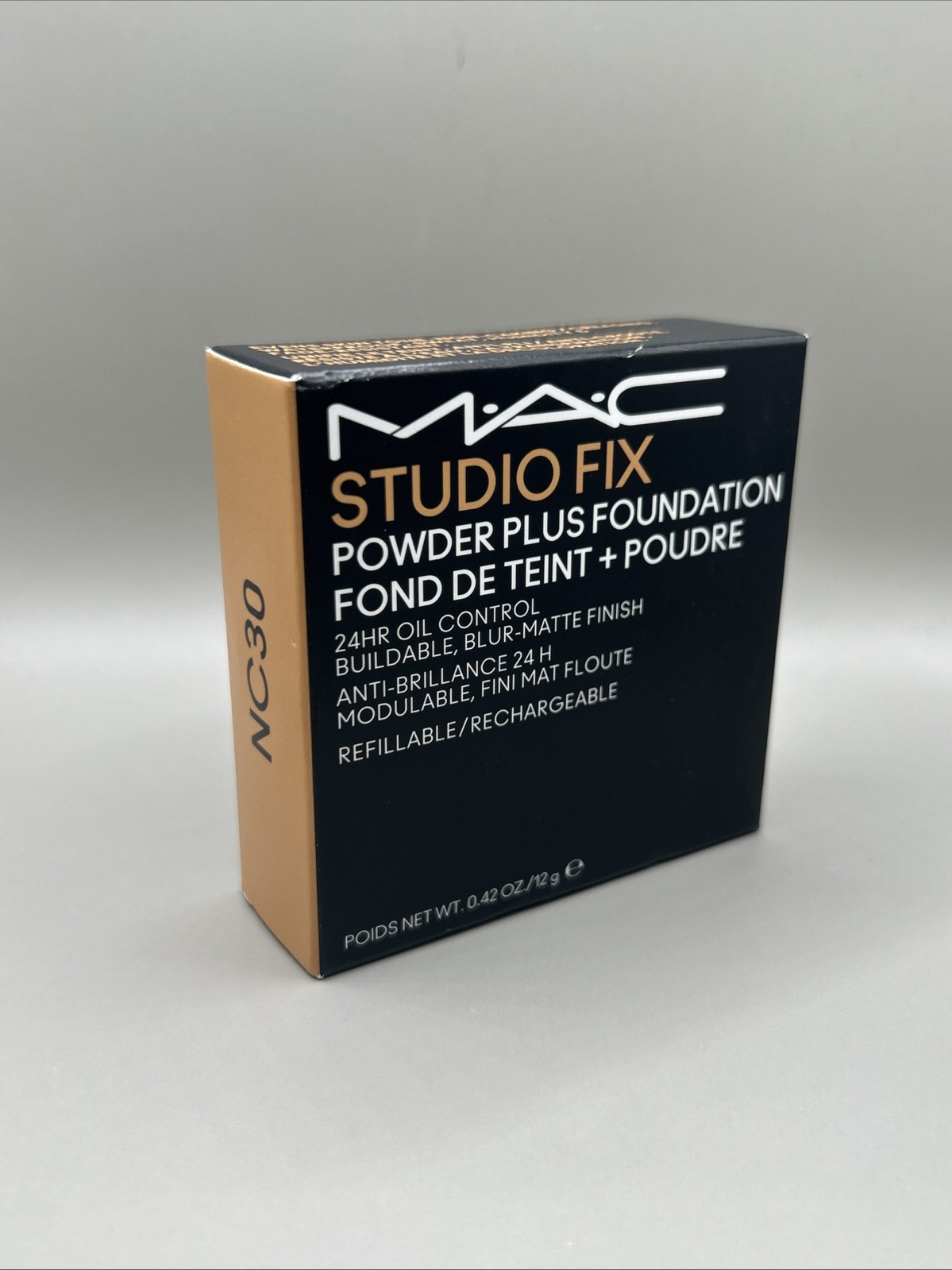 Mac Studio Fix Powder Plus Foundation 24HR Oil Control NC30 NEW FORMULA 0.42oz