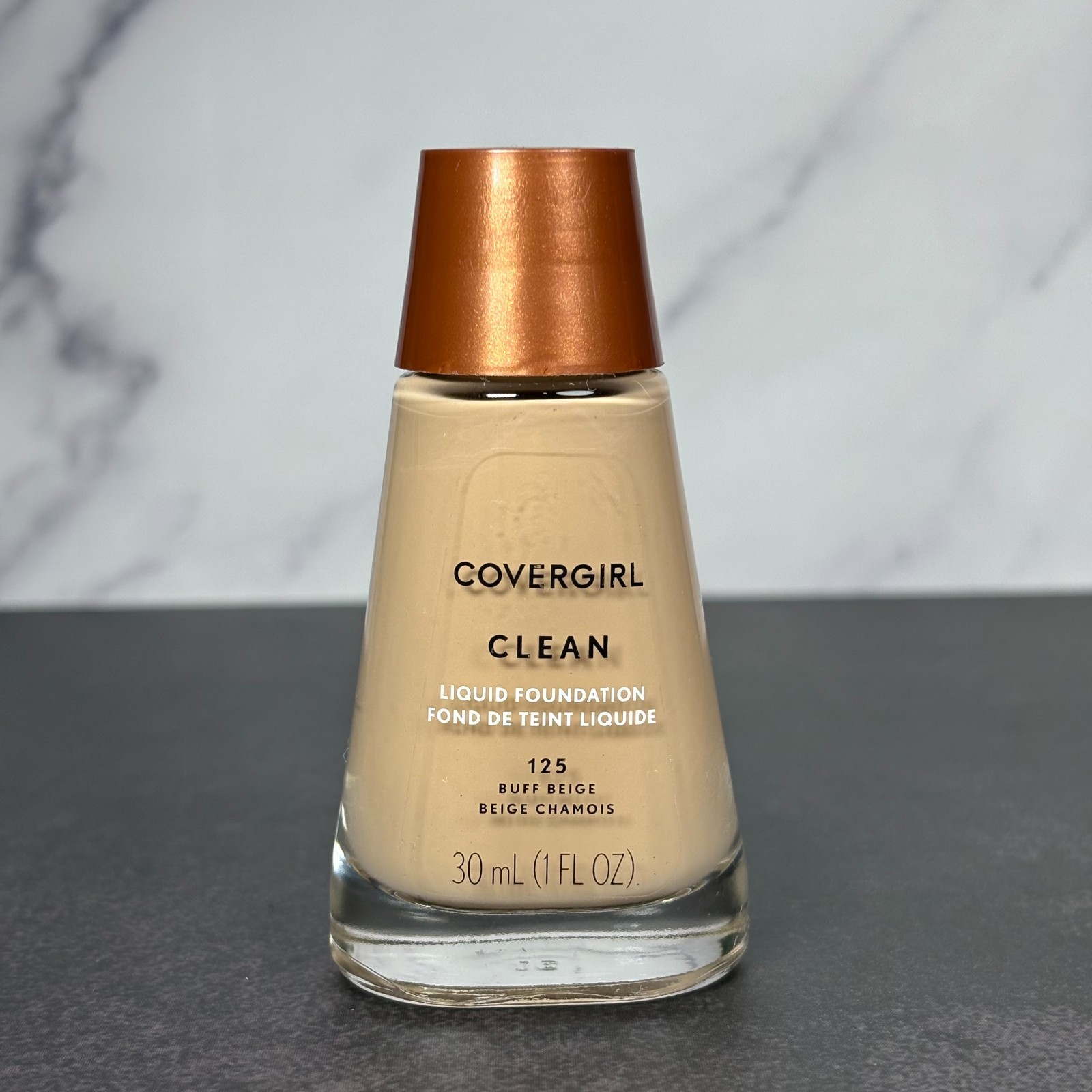 Covergirl Clean 125 Buff Beige Liquid Foundation Natural Lightweight- NEW SEALED