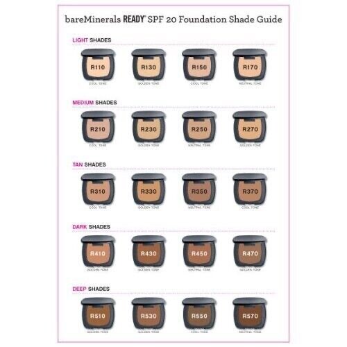 bareMinerals Ready SPF 20 Foundation MEDIUM BEIGE R250 14g Full Size NEW NIB