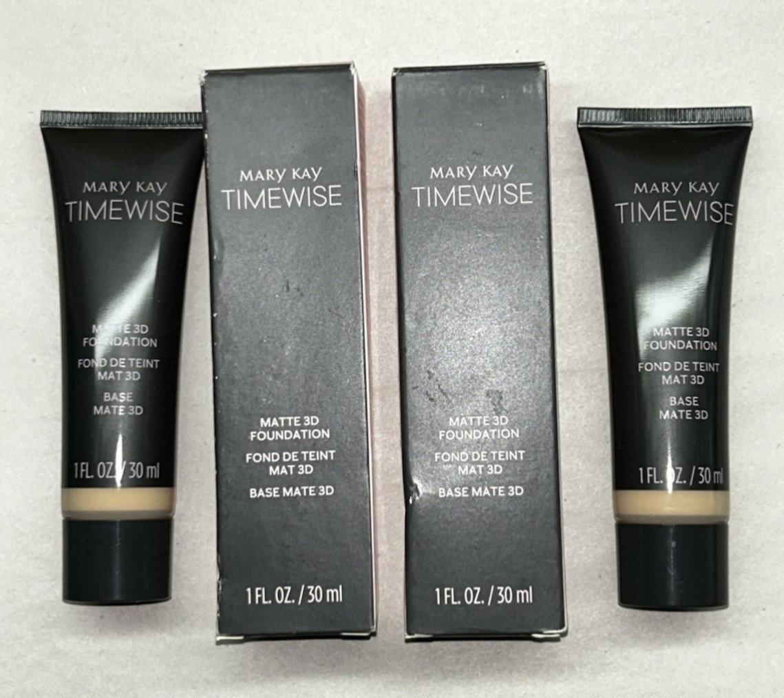 Lot of 2 Mary Kay Timewise Matte 3D Foundation IVORY W 130 099961 NIB PLZ READ