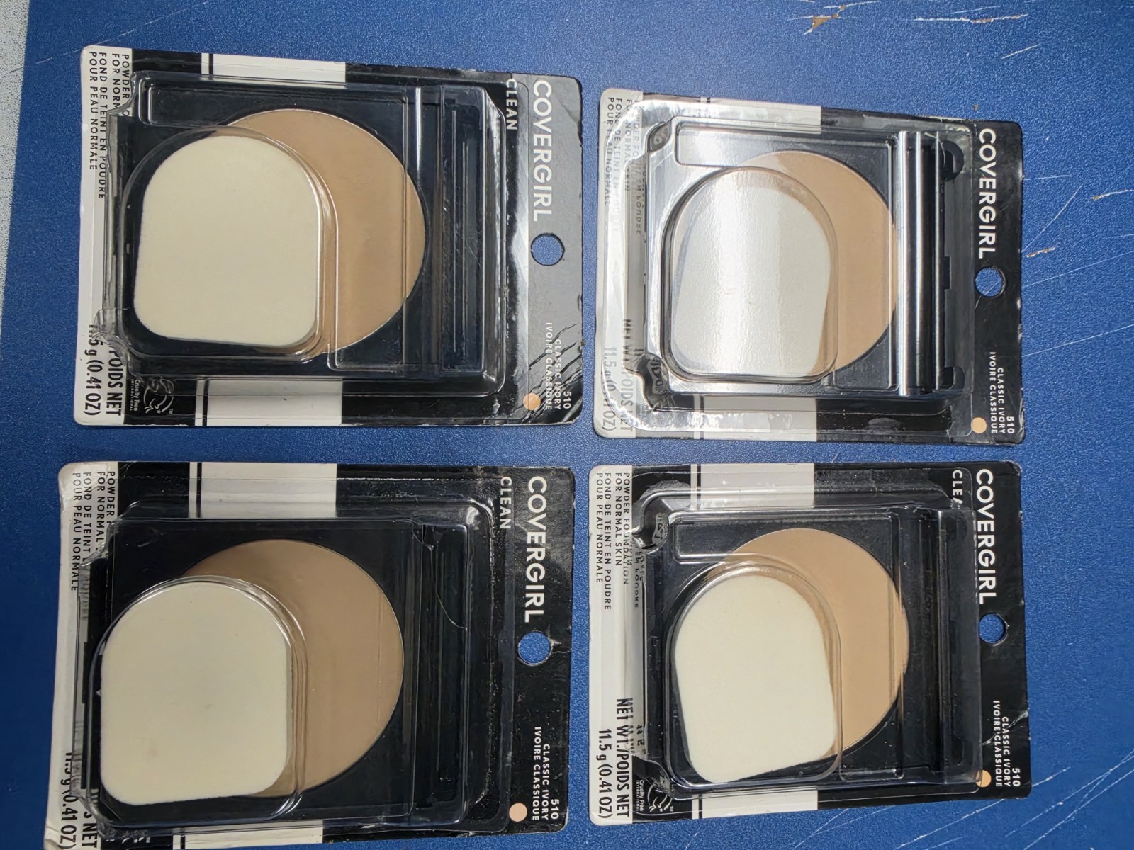 4X Covergirl Clean Powder Foundation for Normal Skin Classic Ivory #510 READ -D