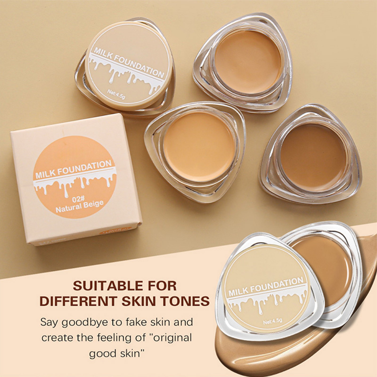 Women 1 Pcs For Facial Makeup Foundation Cream For Daily Makeup Hydrating