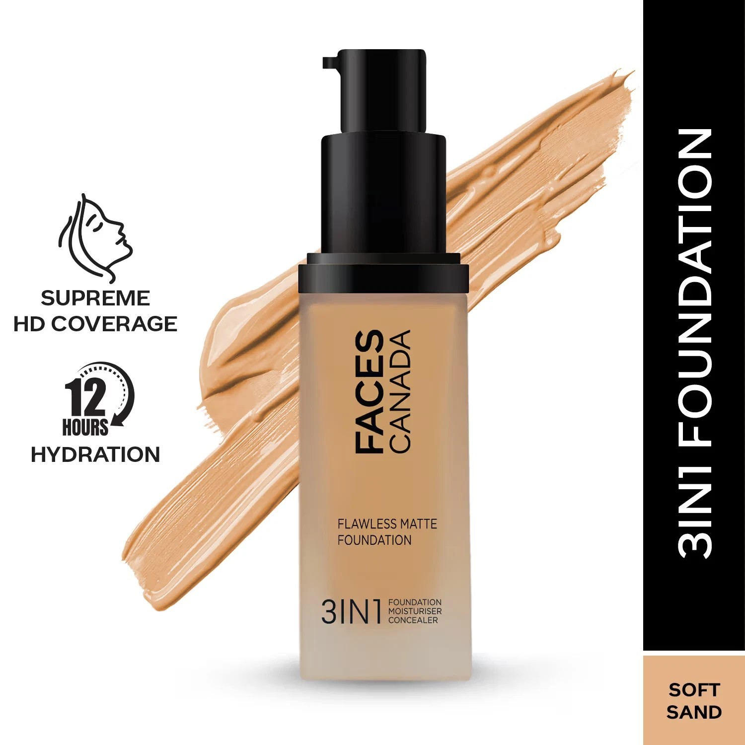Faces Canada Flawless Matte Foundation (30ml) – Soft Sand