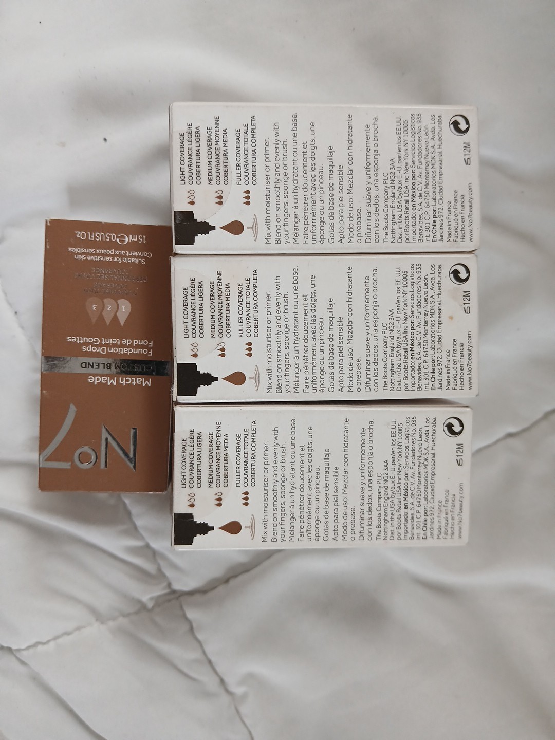 2 Of No7 Match Made Custom Blend Foundation Drops Deeply Toffee 0.5 Fl Oz