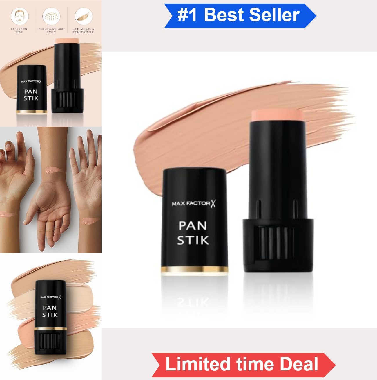 Foundation Panstick 0.4 oz Full Coverage Deep Olive Pencil Concealer Base