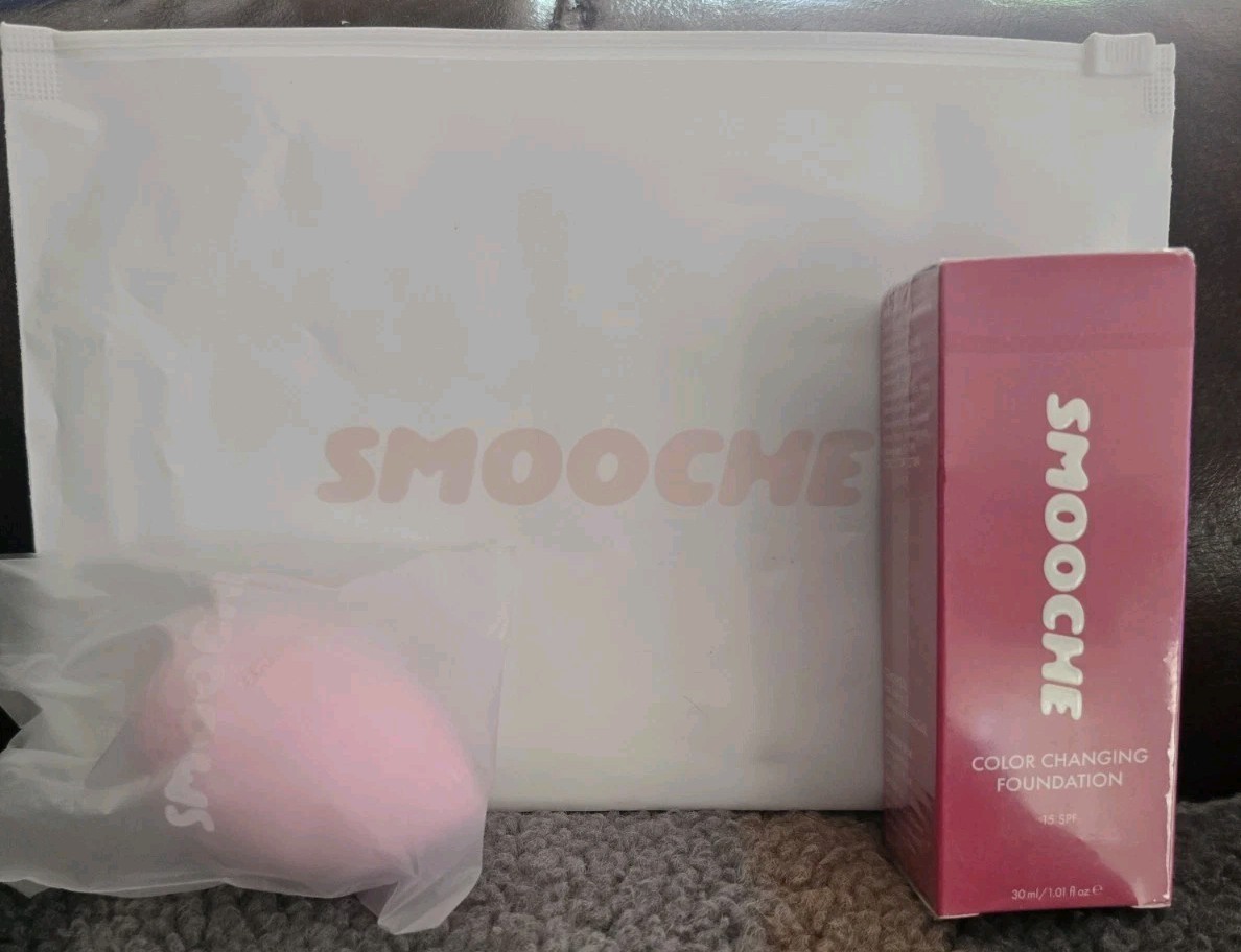 Smooche Foundation Korean Color Changing Foundation, All Skin Types W/ Blender