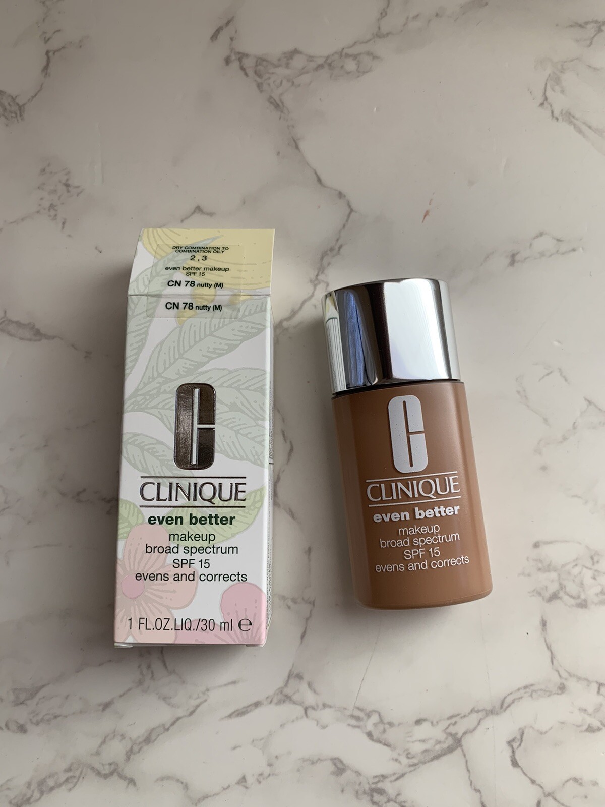 Clinique Even Better Makeup Broad Spectrum SPF 15 CN 78 Nutty (M) 1 Oz NEW