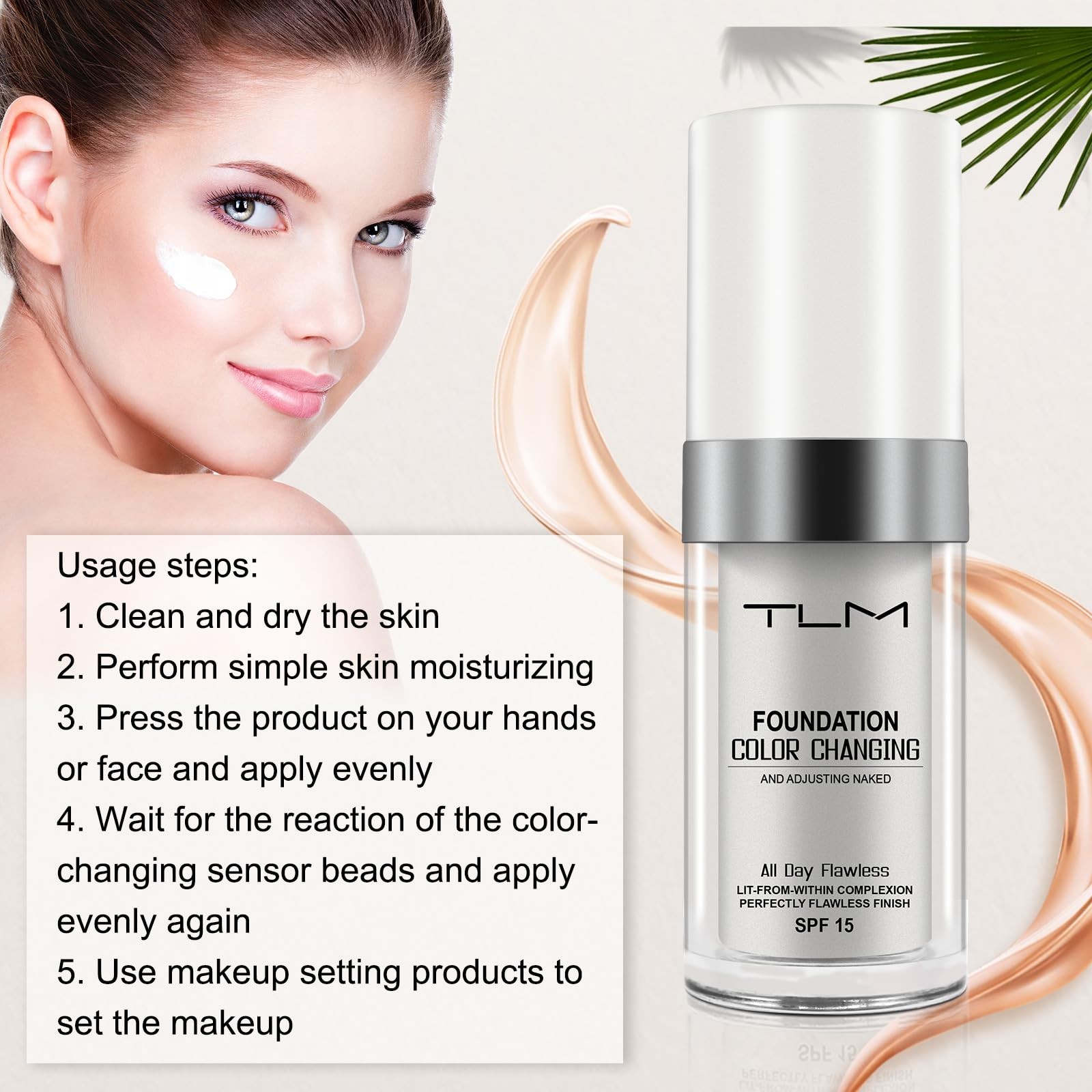 Color Changing Foundation 2 Pack – Liquid, Moisturizing, SPF, 30ml