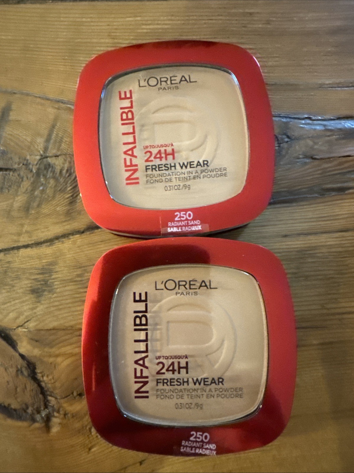 2 L’Oreal Paris Infallible 24H Fresh Wear Foundation 250 Radiant Sand NEW