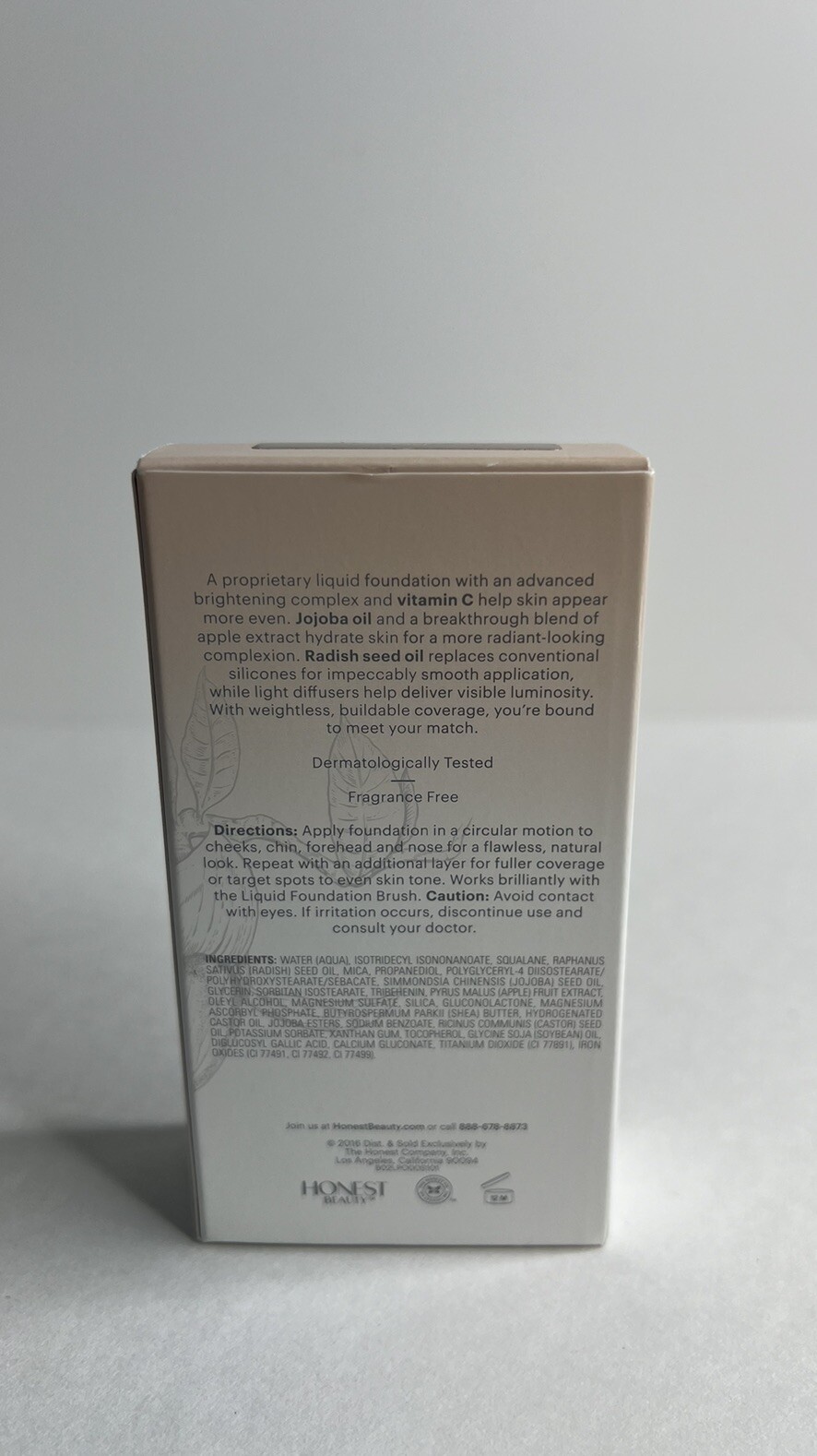 HONEST BEAUTY LUMINIZING FOUNDATION JAVA 1.18 FL 0z / 35mL