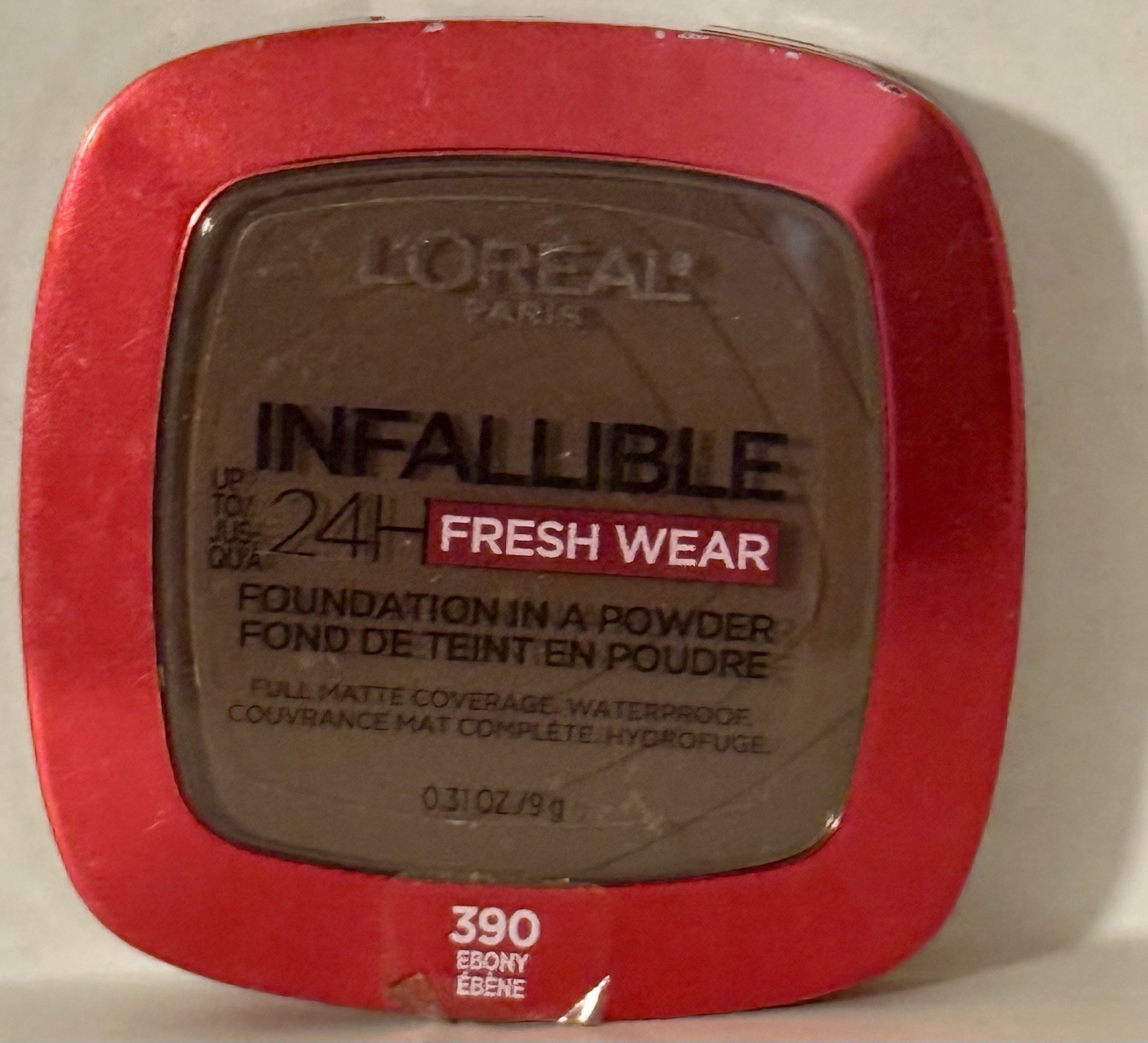 L’Oréal Paris Infallible 24H Fresh Wear Foundation In A Powder #390 Ebony Matte