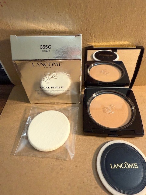LANCOME DUAL FINISH Powder & Foundation In One 355 C 355C BISQUE NIB Free Ship