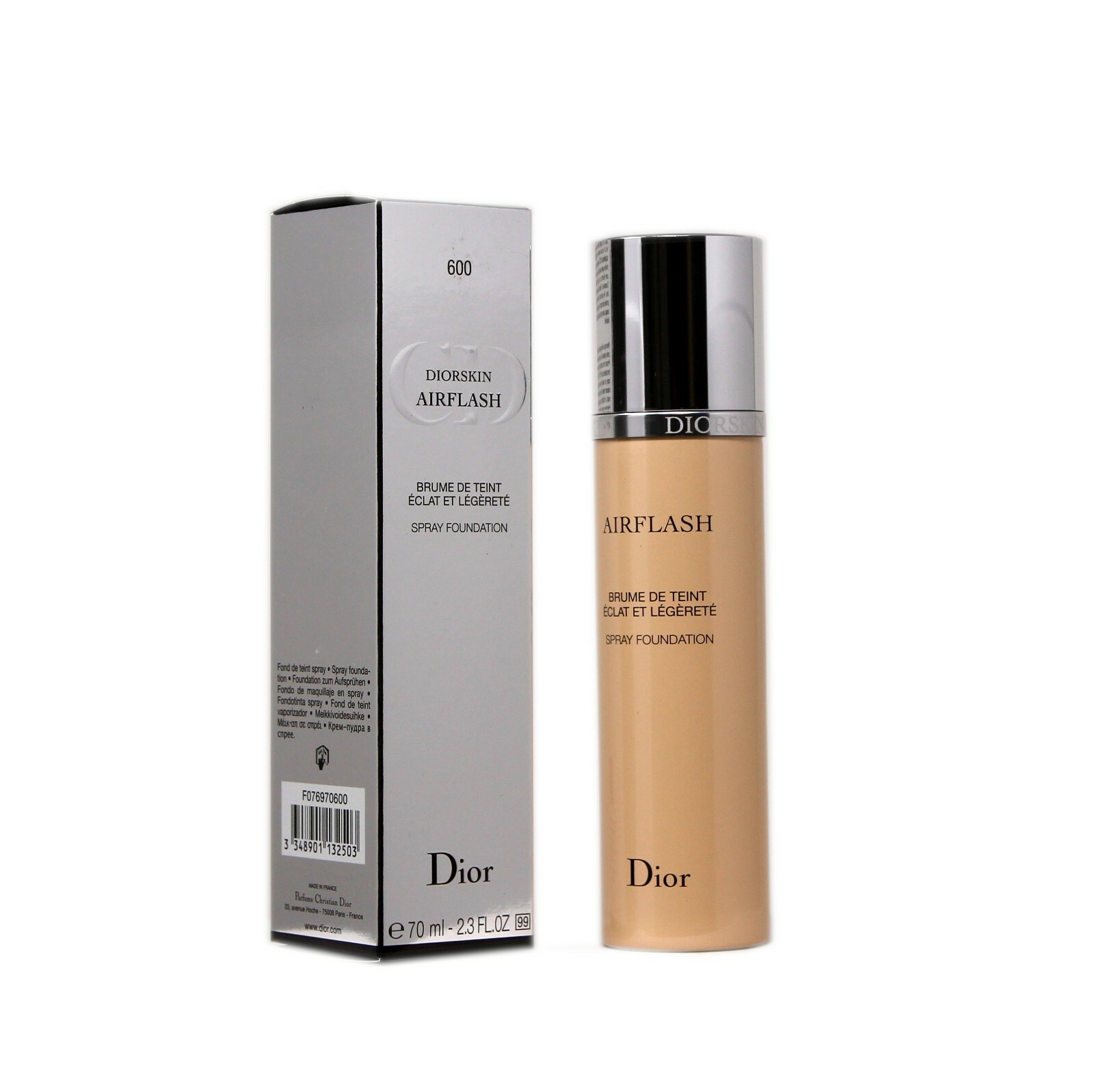 DIORSKIN AIRFLASH SPRAY FOUNDATION 70 ML/2.3 FL.OZ. #600-MOCHA NIB