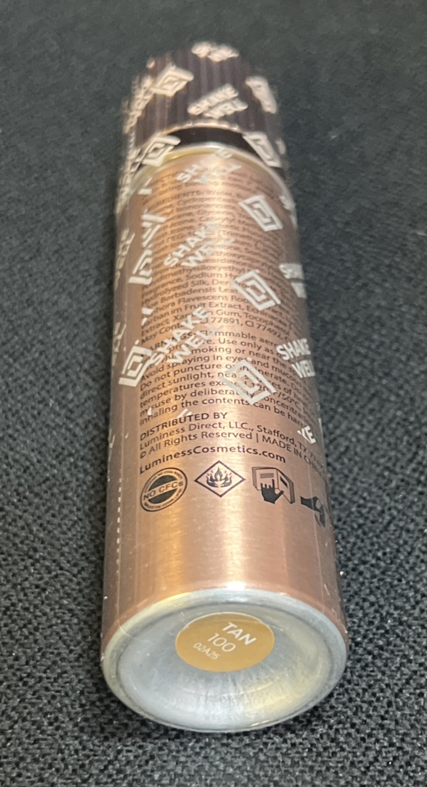 Luminess Airbrush Spray Silk Foundation Satin Finish Buildable Tan 100