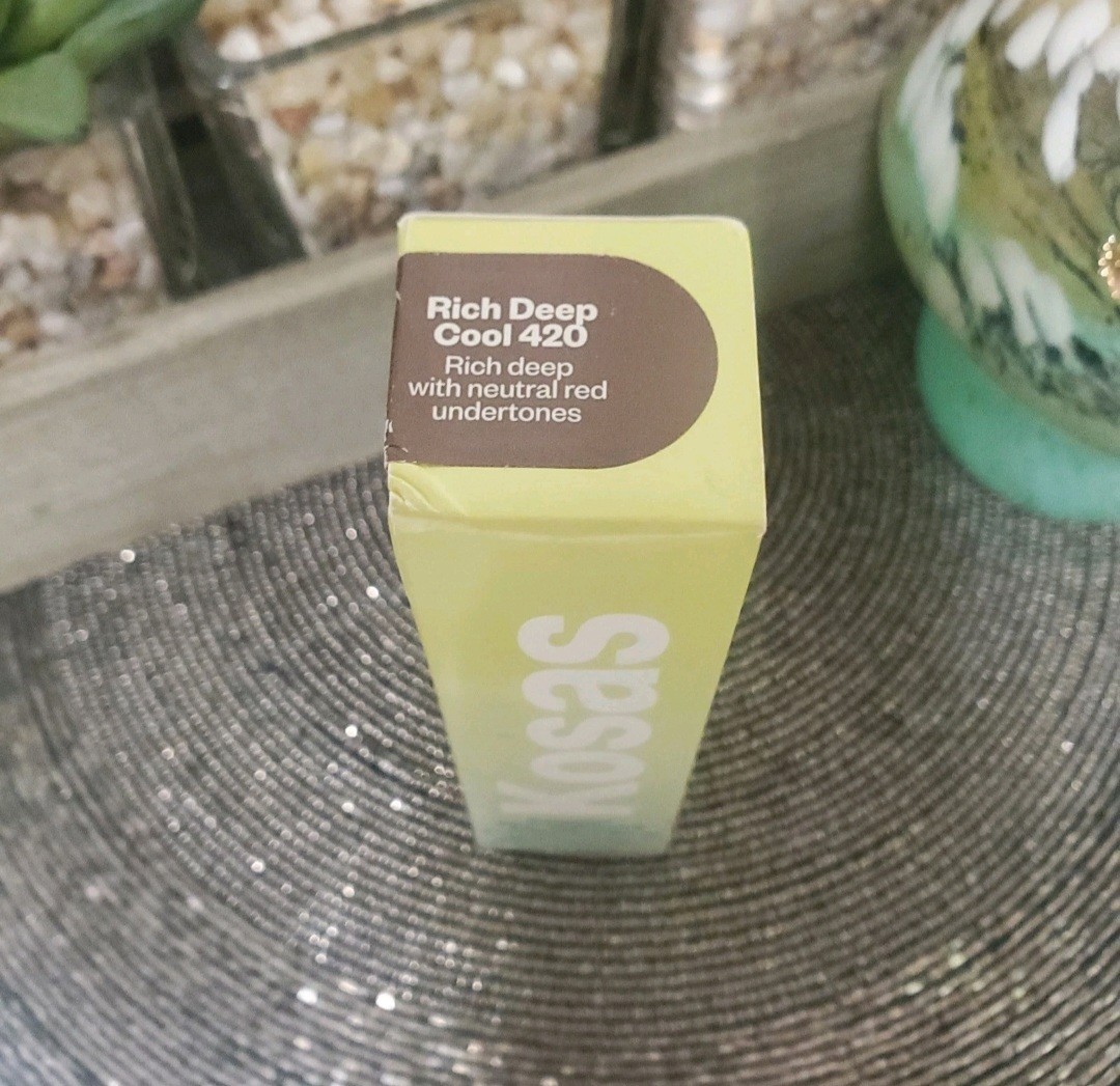 KOSAS-REVEALER SKIN IMPROVING FOUNDATION ~RICH DEEP COOL 420~SPF 25, SEALED