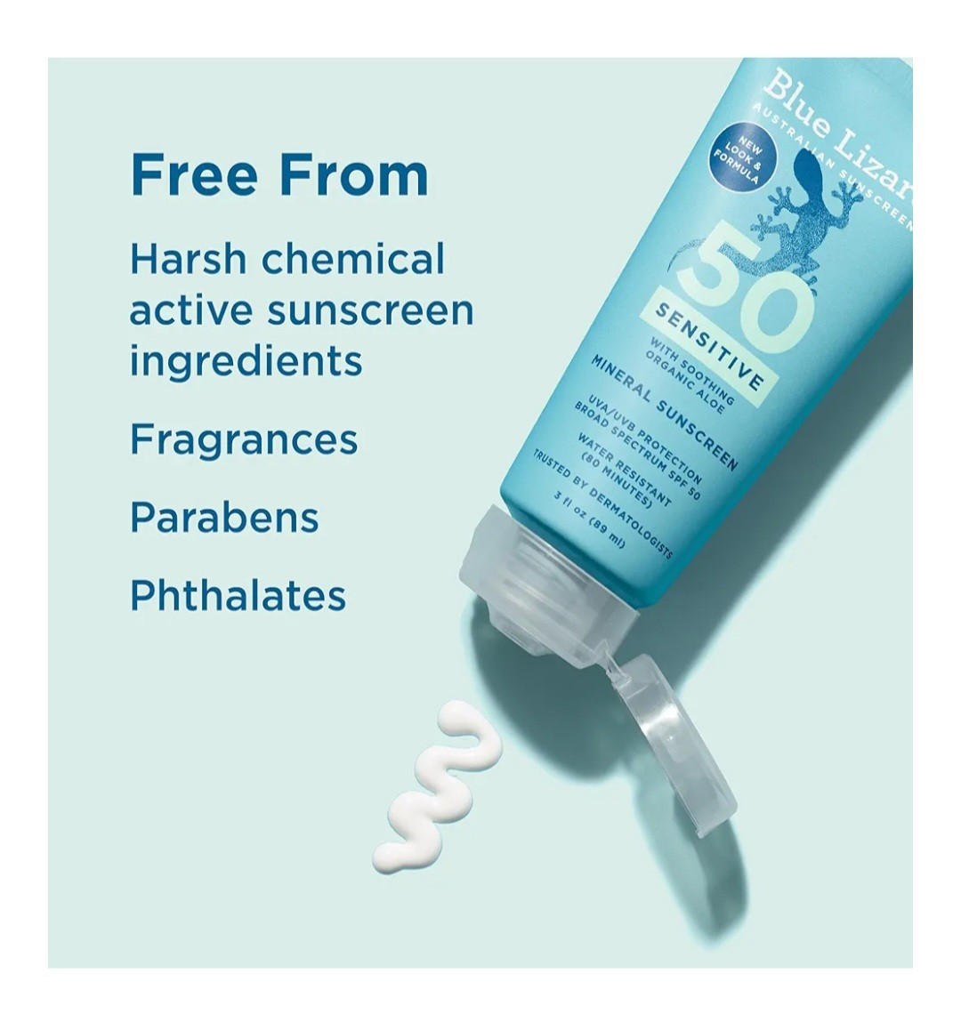 Blue Lizard SENSITIVE Mineral Sunscreen 3 Fl Oz Exp.03/2027(h)