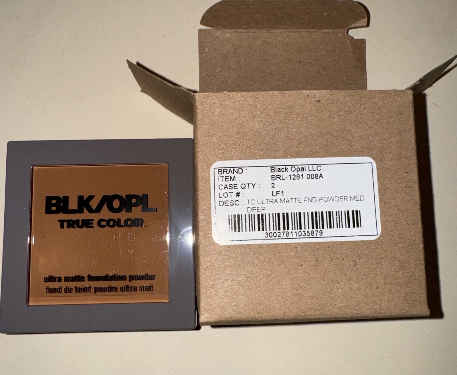 BLK/OPL True Color Foundation Ultra Matte Powder 600 Medium Deep 0.30 Oz Lot/2