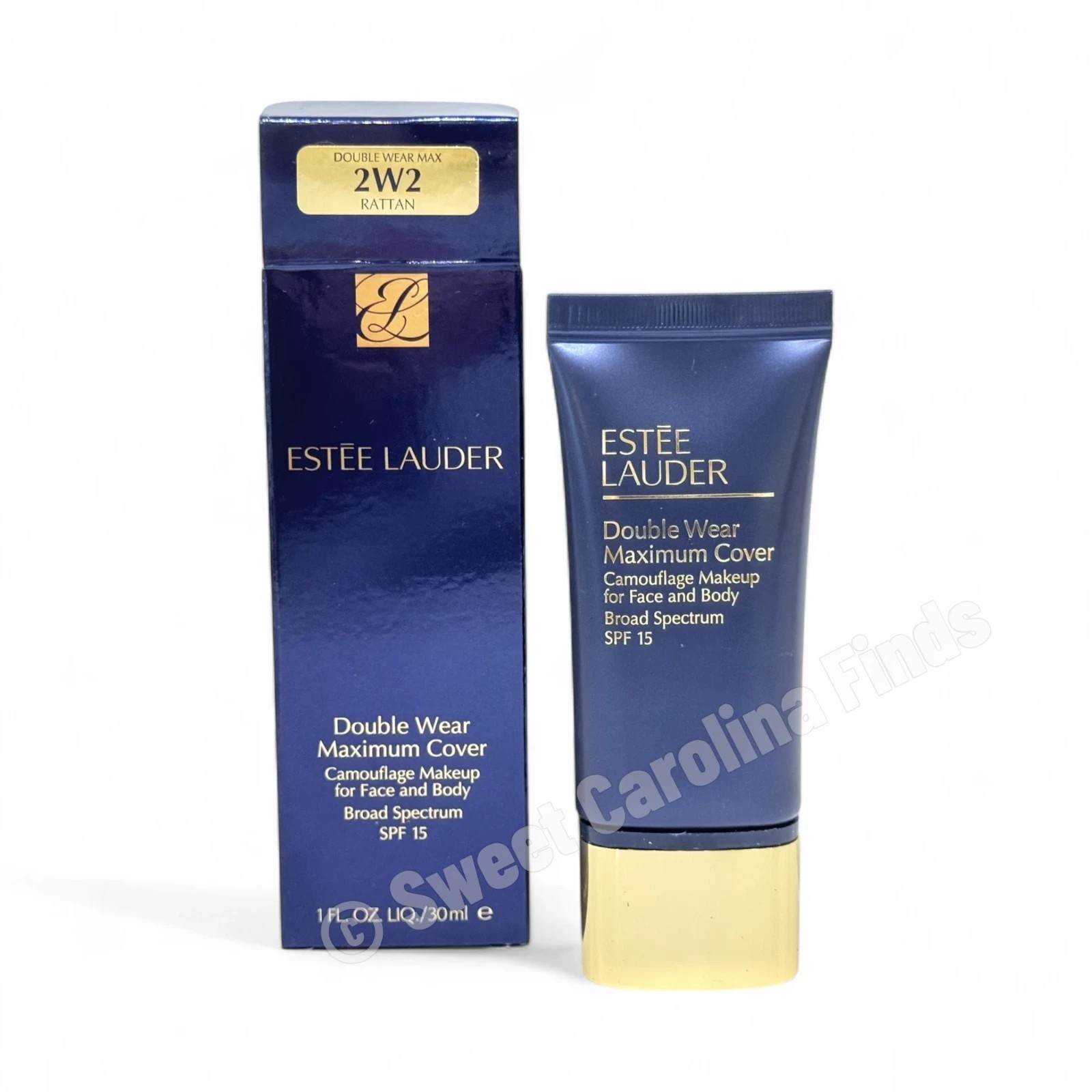 Estee Lauder Double Wear Maximum Cover Foundation 2W2 RATTAN 1oz Full Size NEW