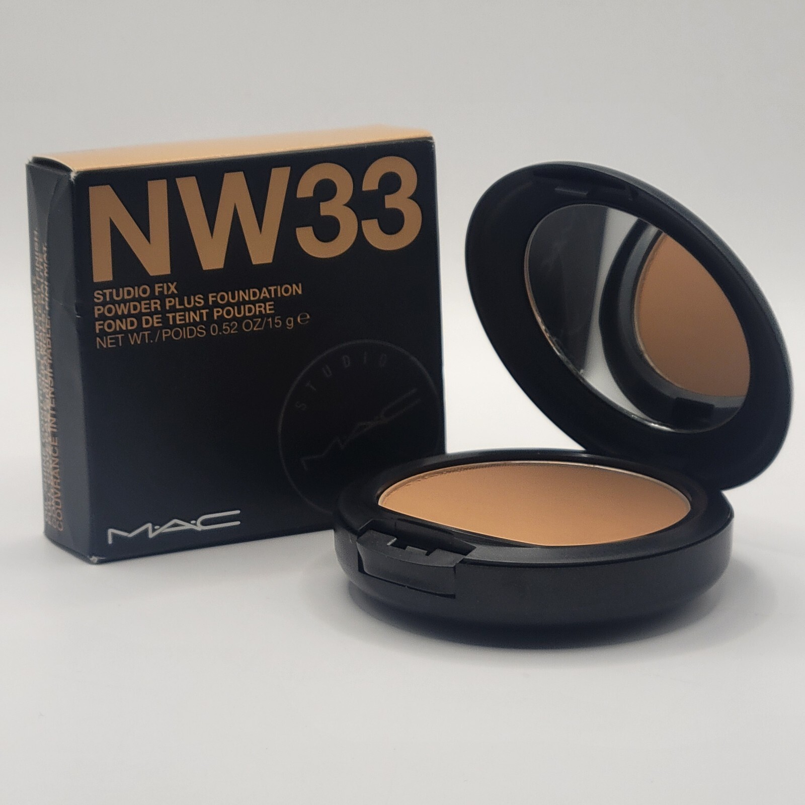 MAC STUDIO FIX POWDER Plus Foundation NW33 .52oz / 15g Full Coverage Oil Control