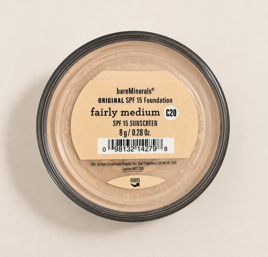 bareMinerals Original SPF 15 Foundation Fairly Medium C20 Loose Powder 8g New