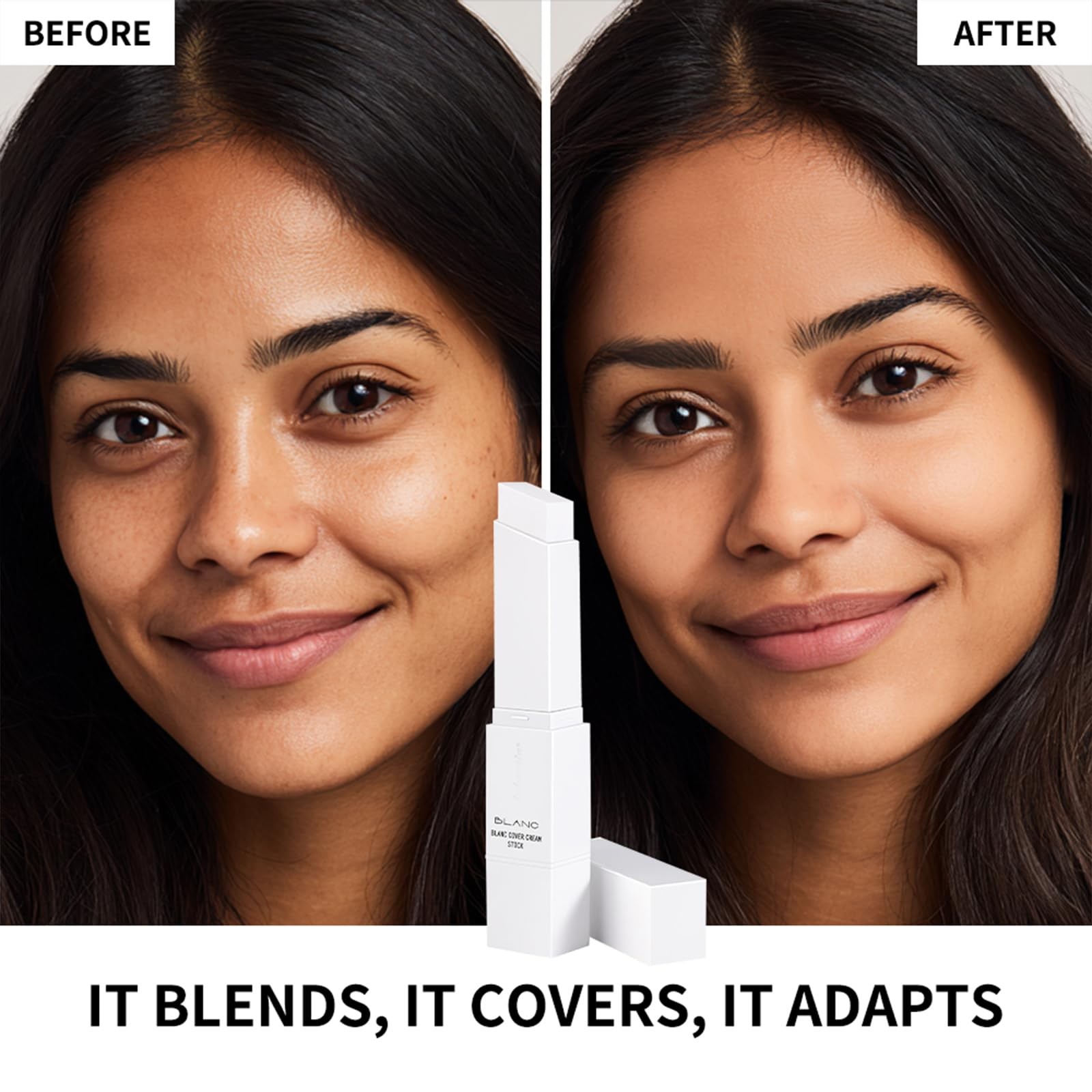 Doublehead Blanc Cover Cream Stick, Color Changing Foundation Stick