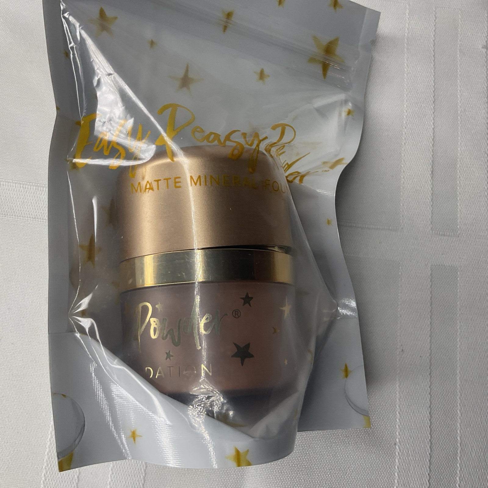 Belle Beauty Easy Peasy Matte Mineral Foundation Powder Tan By Kim Gravel New