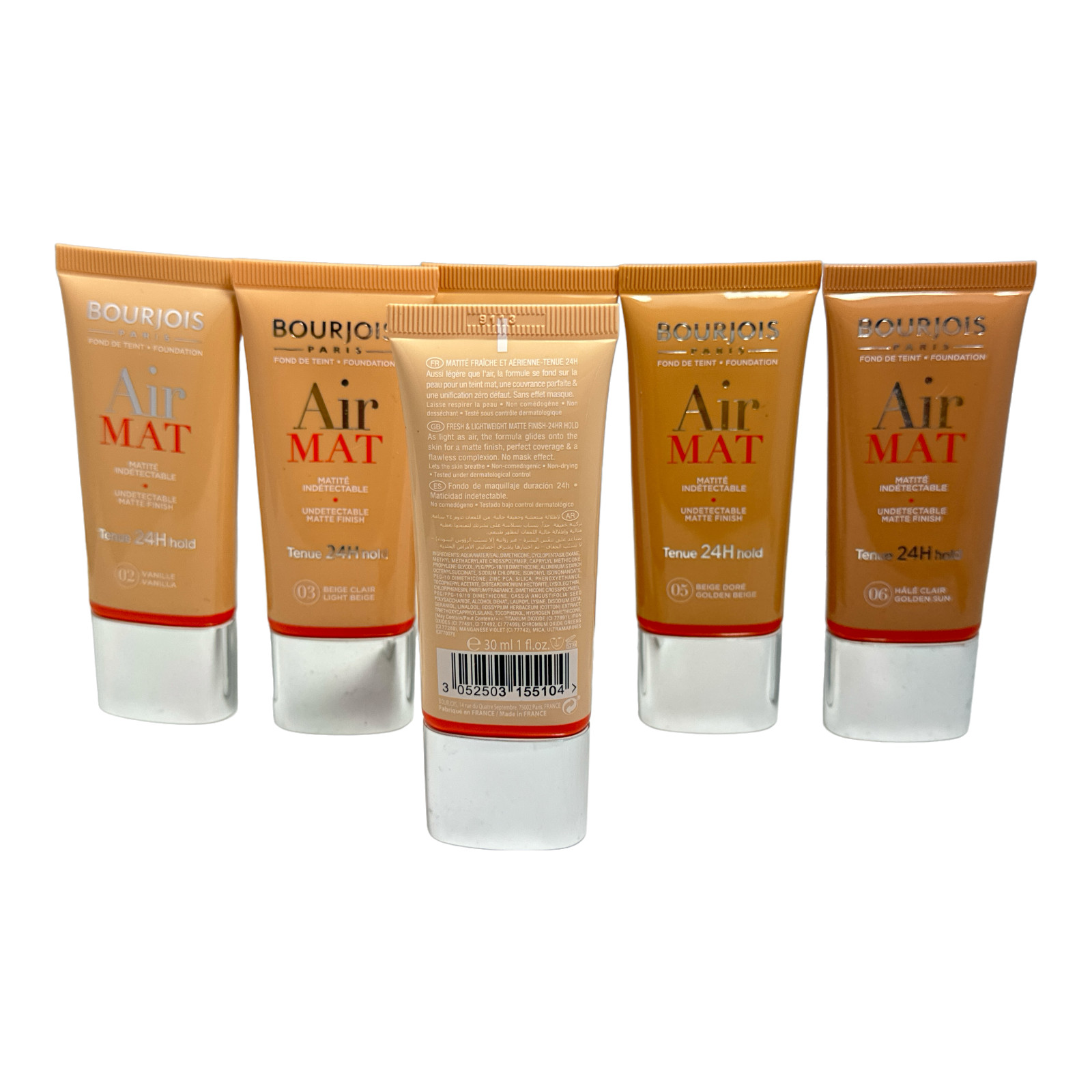 2x Bourjois Foundation Air Mat Undetectable Matte Finish 24 Hold (30ml) You Pick