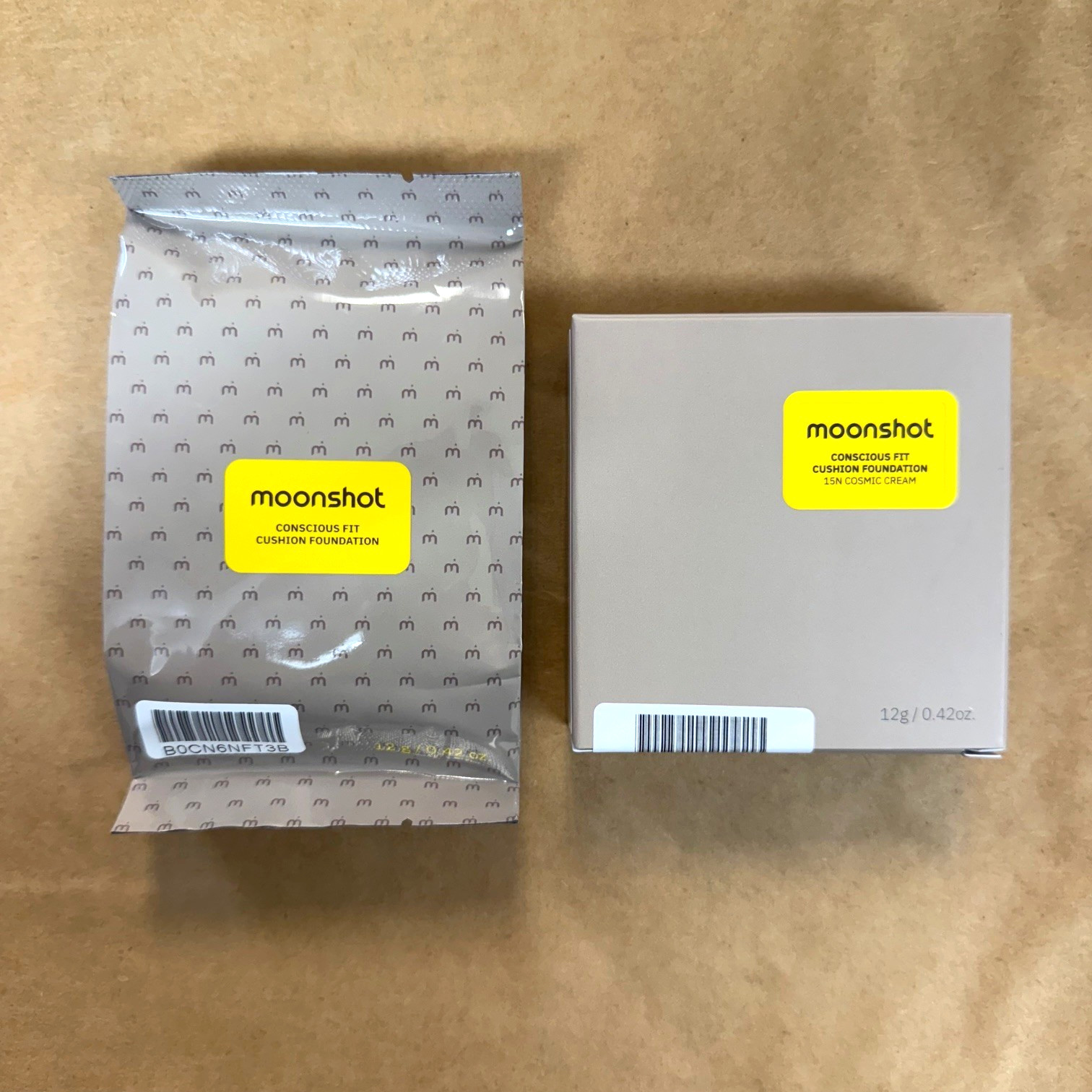 MOONSHOT KOREA Conscious Fit Cushion Foundation 15N Cosmic Cream + Refill