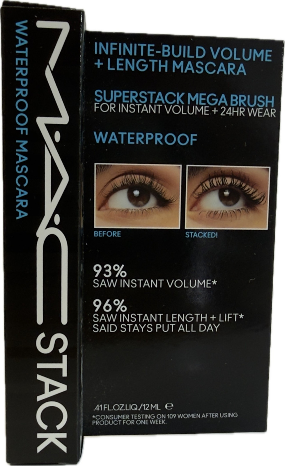 M·A·C Cosmetics Stack Superstack Mega Brush Waterproof Mascara 0.41 fl oz (New)