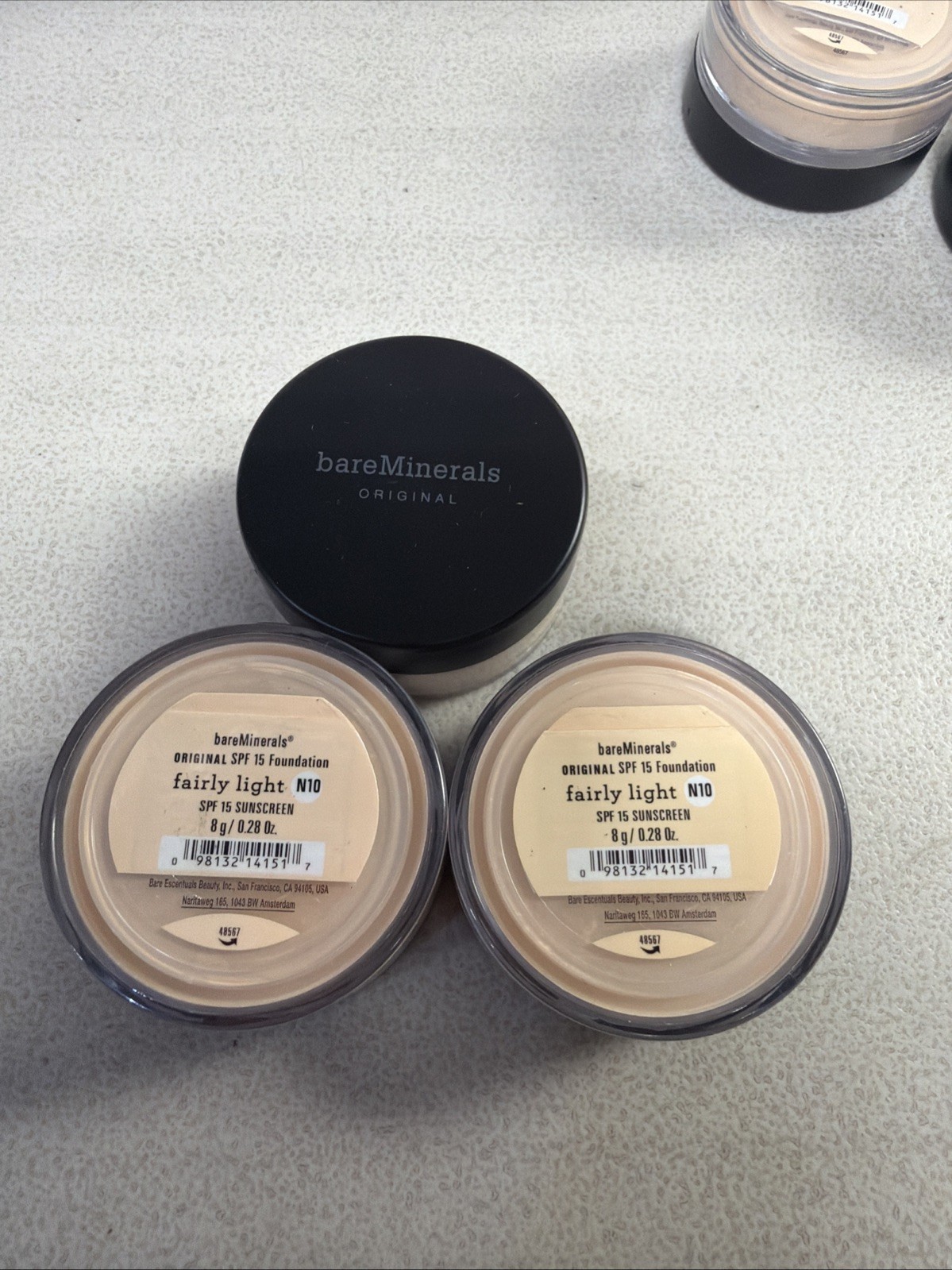 New bareMinerals Original Loose Powder Foundation SPF Fairly Light N10 Set Of 3