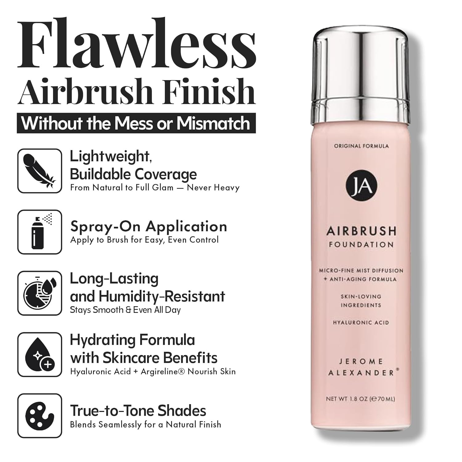 Magicminerals Airbrush Foundation – Long Lasting Full Coverage Foundation Makeup