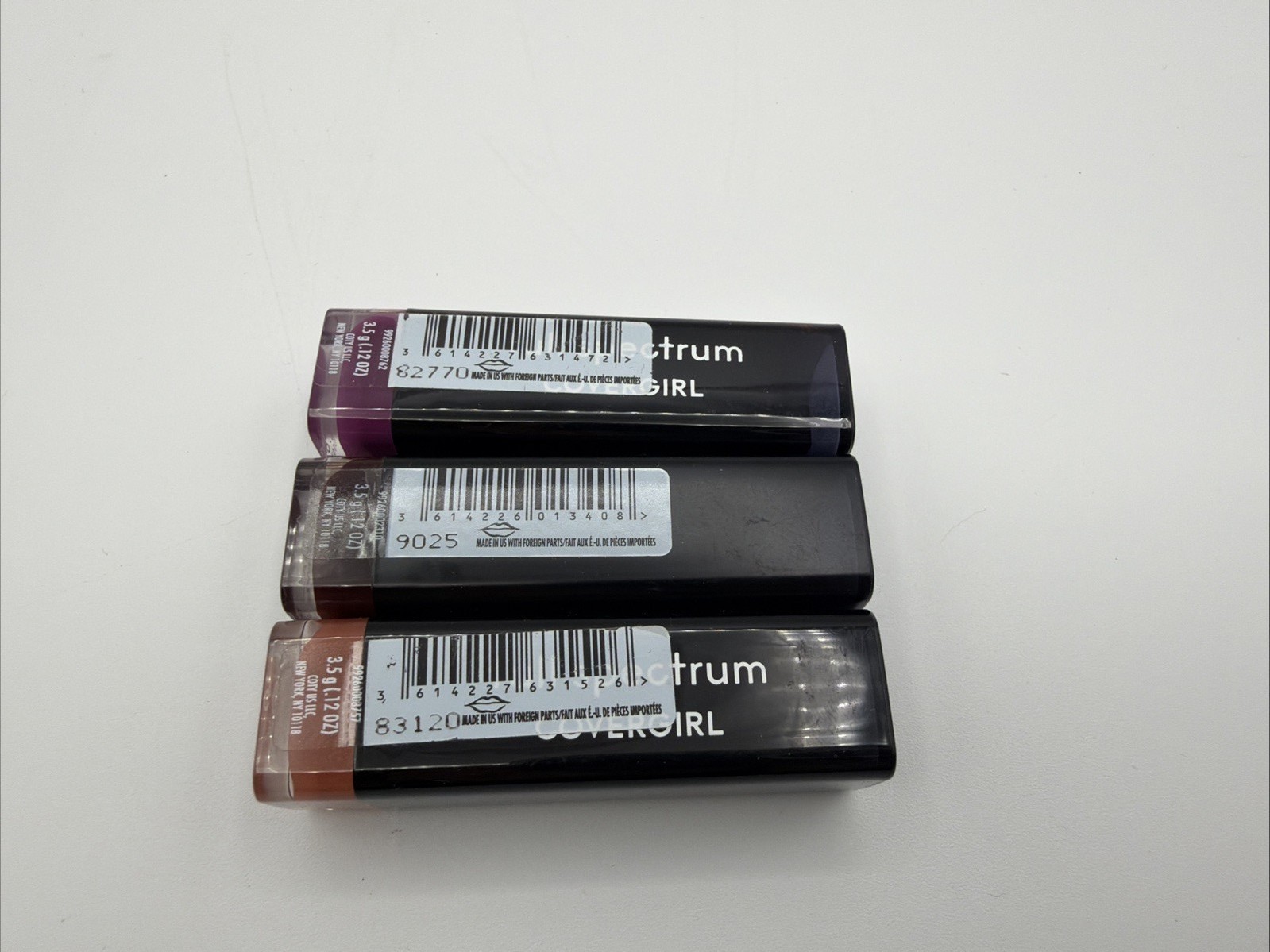 CoverGirl Full Spectrum Lipstick Lot of 5 Demi-Matte Metallic Bold Nude Berry