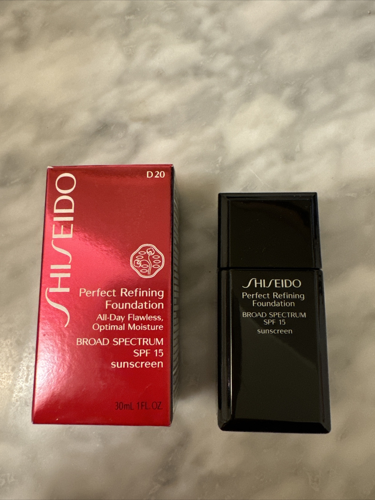 Shiseido Perfect Refining Foundation SPF 15 ~ D20 Rich Brown (med deep)1 oz BNIB