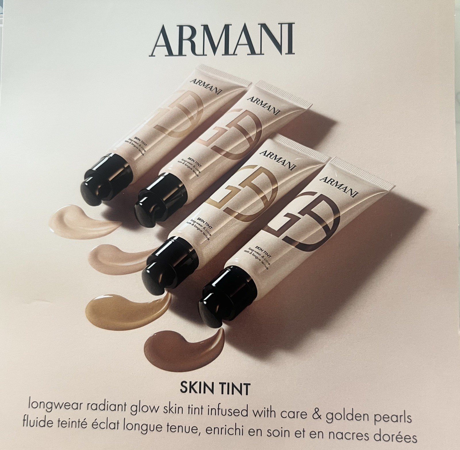 Giorgio Armani skin tint Neo Nude Glow Foundation True To Skin Samples