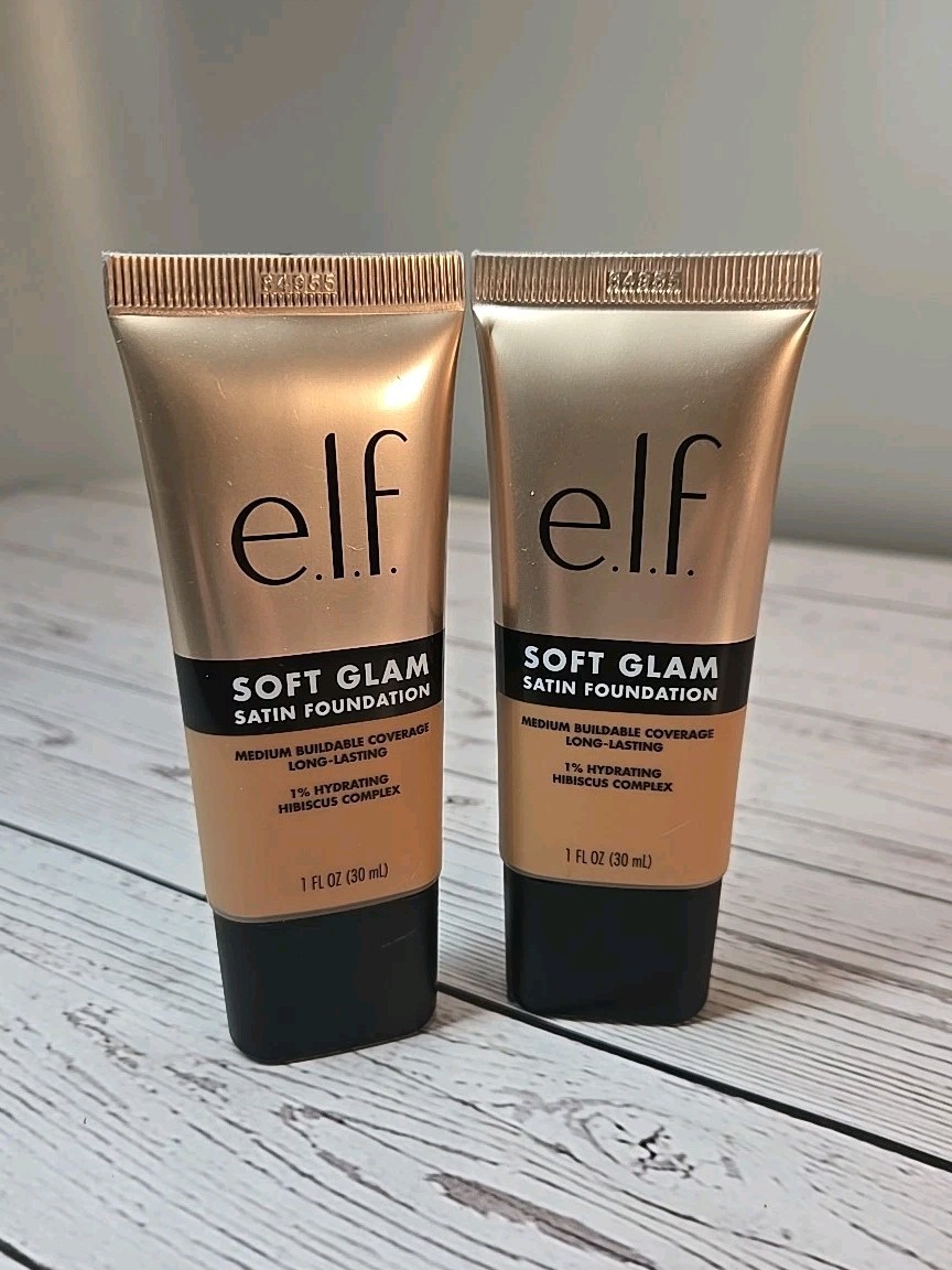2 Pack – E.L.F. Soft Glam Foundation Medium Coverage Long-Lasting 42 Tan Neutral