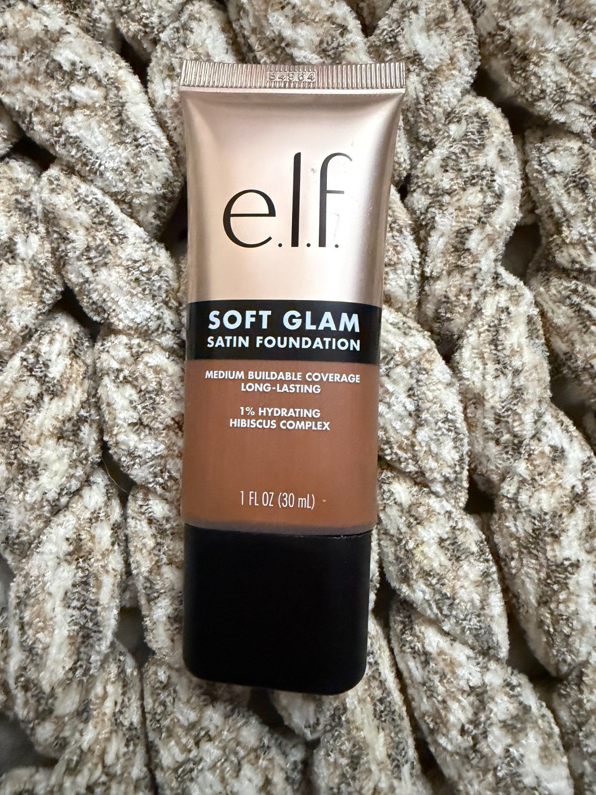 NEW, SEALED Elf Soft Glam Satin Foundation Deep Warm 55 1oz