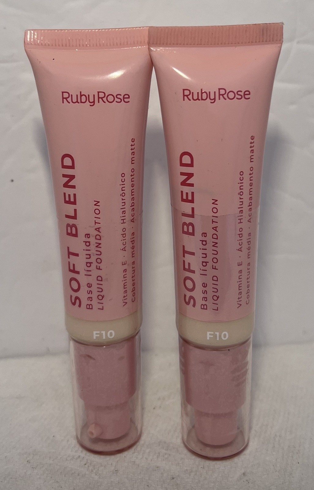 2-Ruby Rose Soft Blend Liquid Foundation (F10) With Vitamin E & Ácido Hialuronic