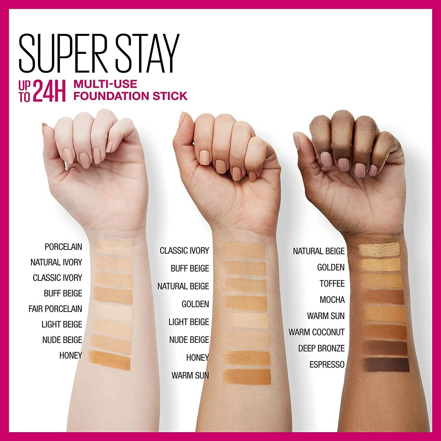 Maybelline Super Stay Multi-Use Foundation Stick 0.25oz./7g – PICK YOUR SHADE