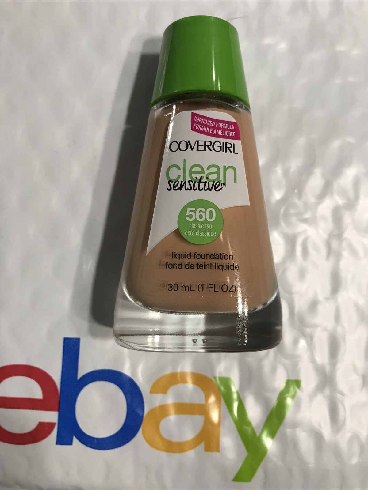 COVERGIRL Clean SENSITIVE Liquid Foundation 560 CLASSIC TAN unsealed