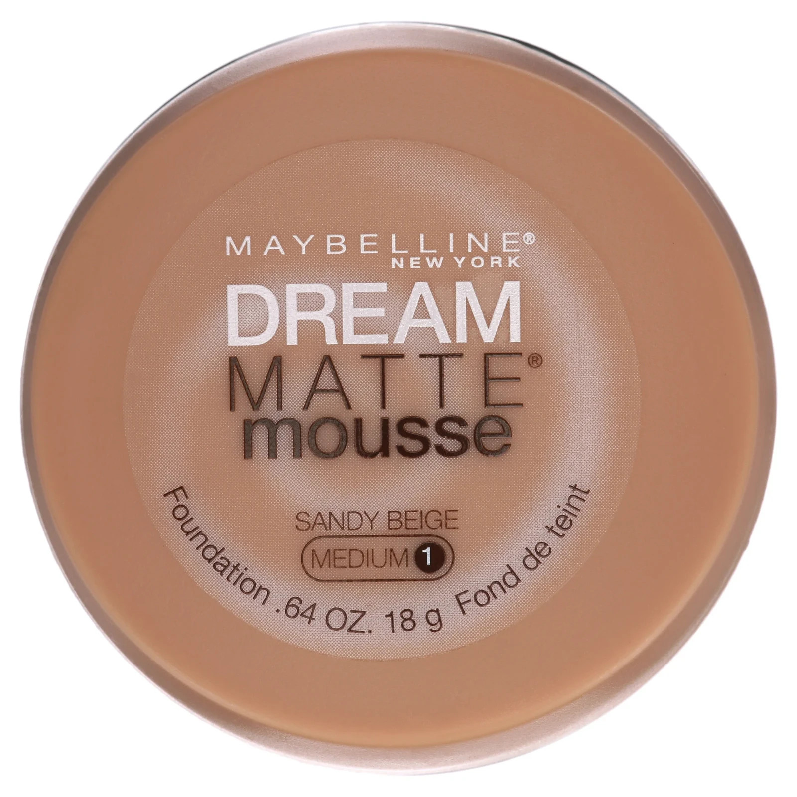 Maybelline Dream Matte Mousse Foundation- Sandy Beige – Medium 1 – New