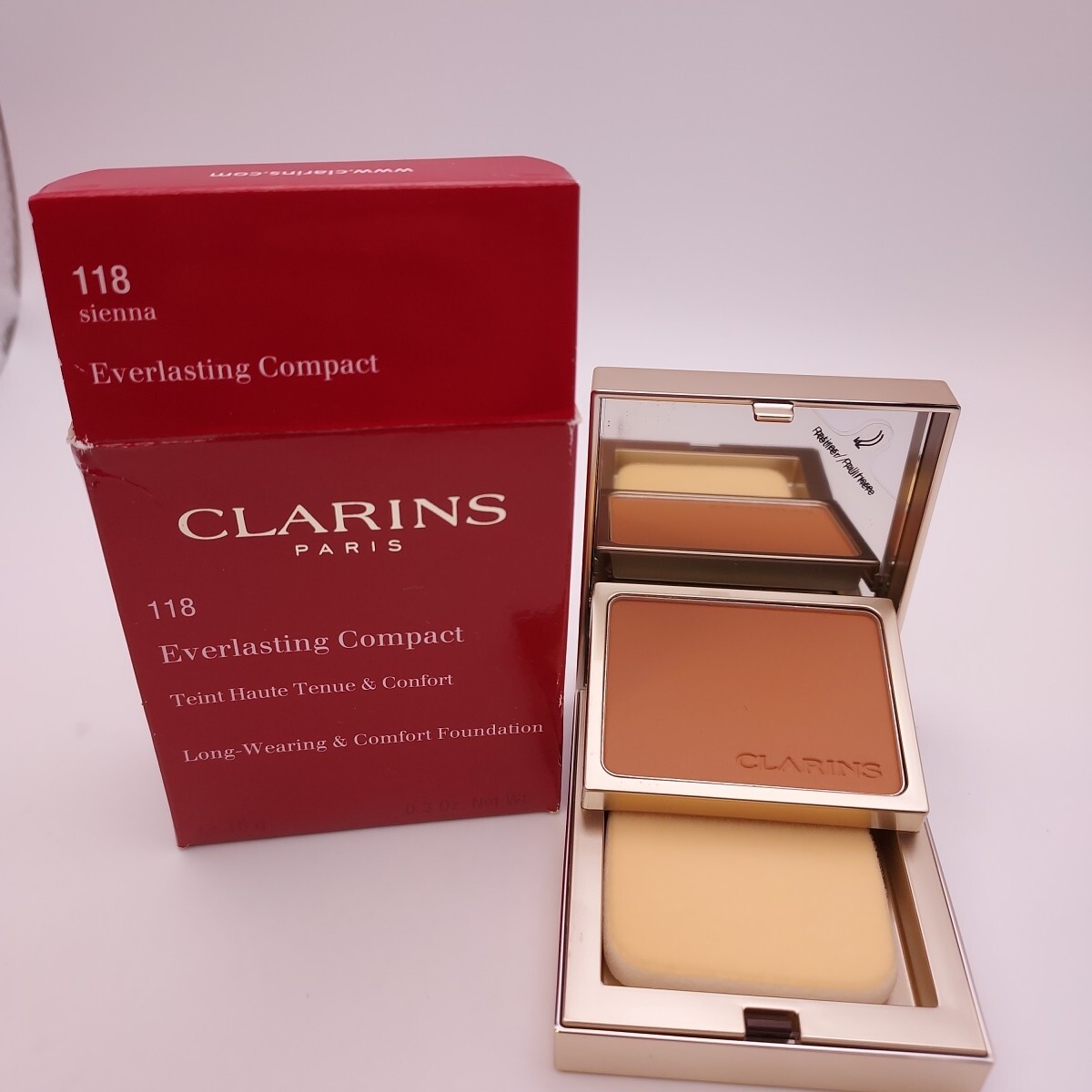 Clarins Everlasting Compact Foundation .3oz 118 SIENNA