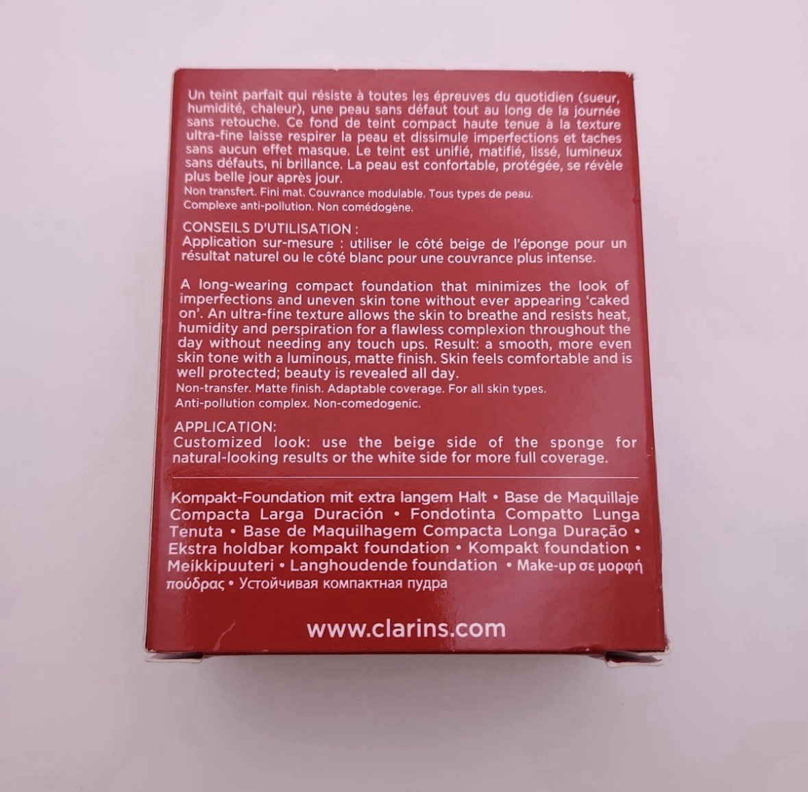 Clarins Everlasting Compact Foundation .3oz 117 HAZELNUT