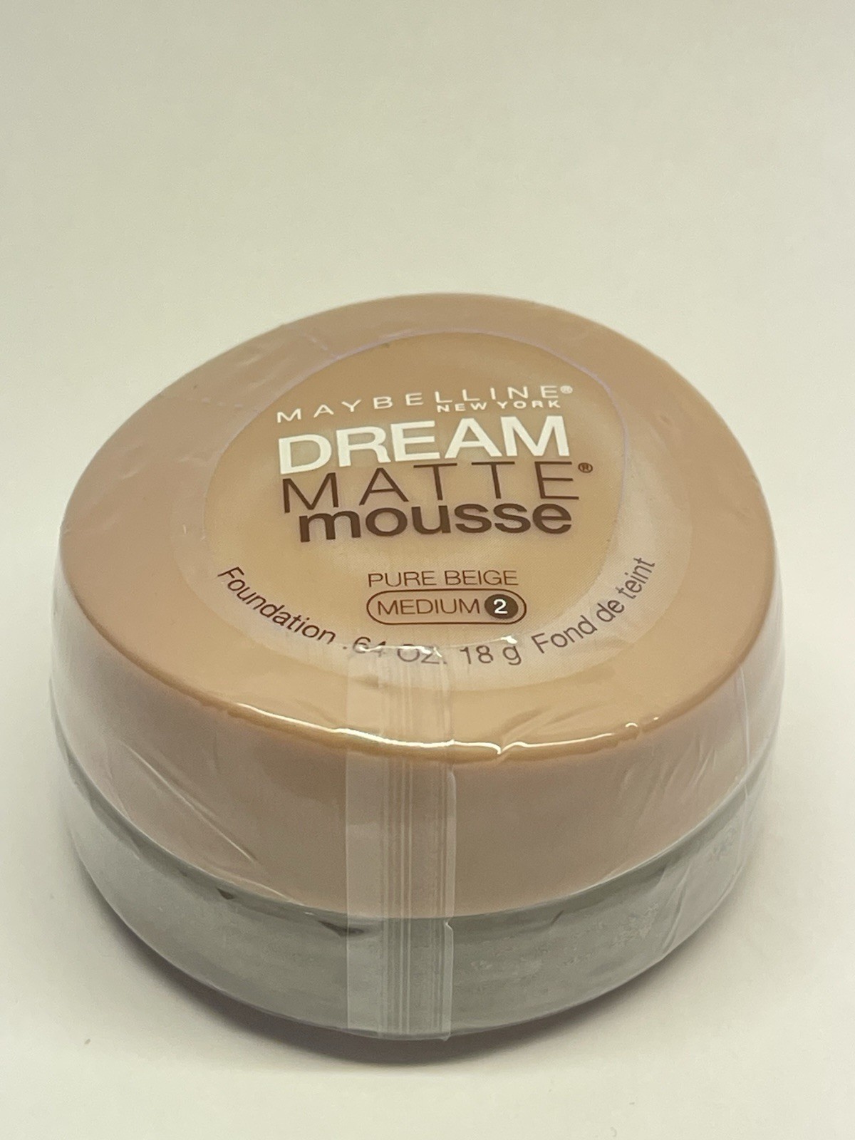 MAYBELLINE Dream Matte Mousse Foundation – Pure Beige 2 Medium – NEW SEALED