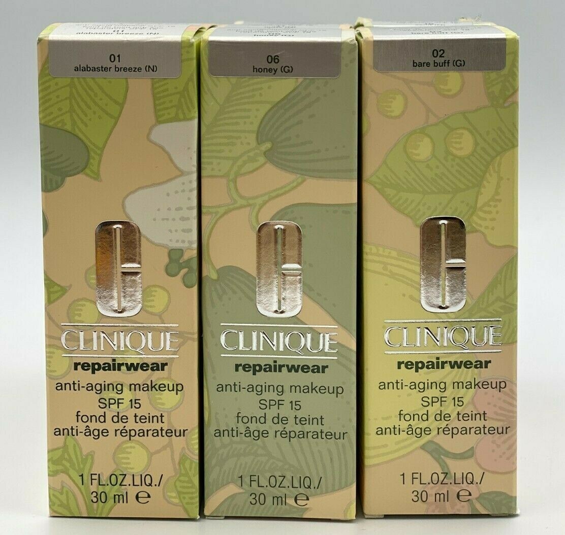 Clinique Repairwear Anti-Aging Makeup w/Pump SPF 15 (Select Color) Full Size