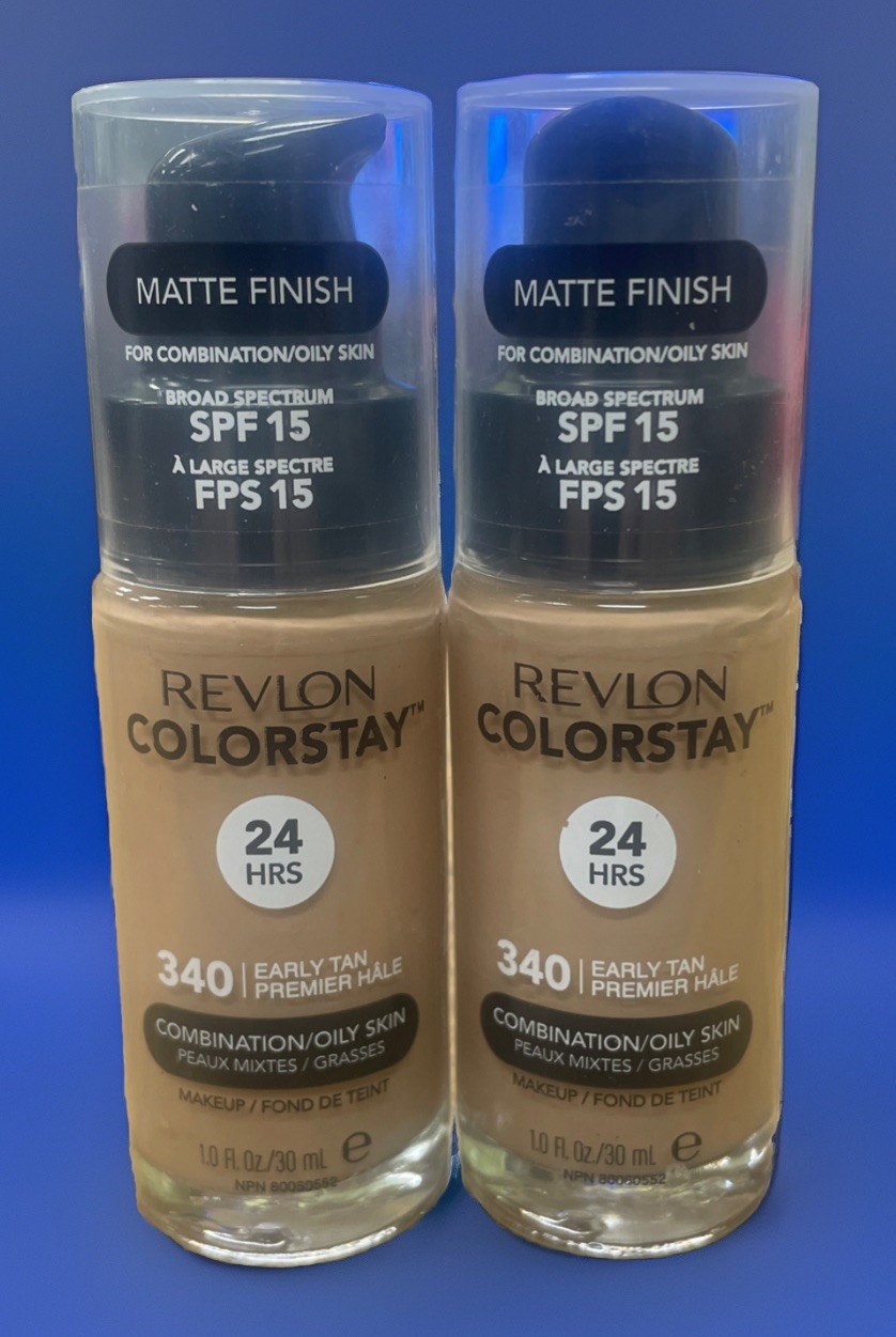 Revlon Colorstay 24HRS Foundation Combination Oily Skin 340 Early Tan Lot Of 2