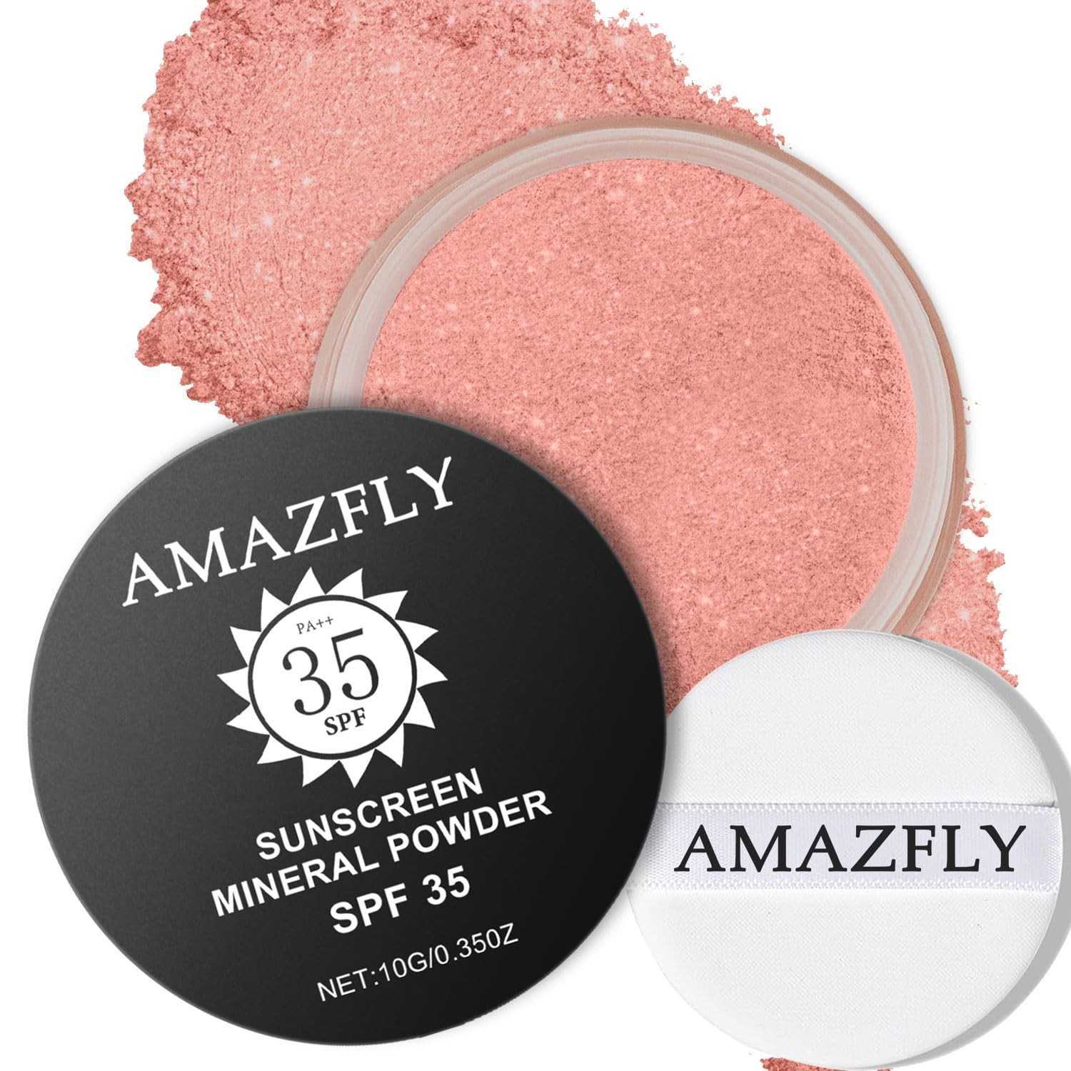 Mineral Powder Blush, SPF 35, Talc-Free Lightweight Loose Powder for a Natura…