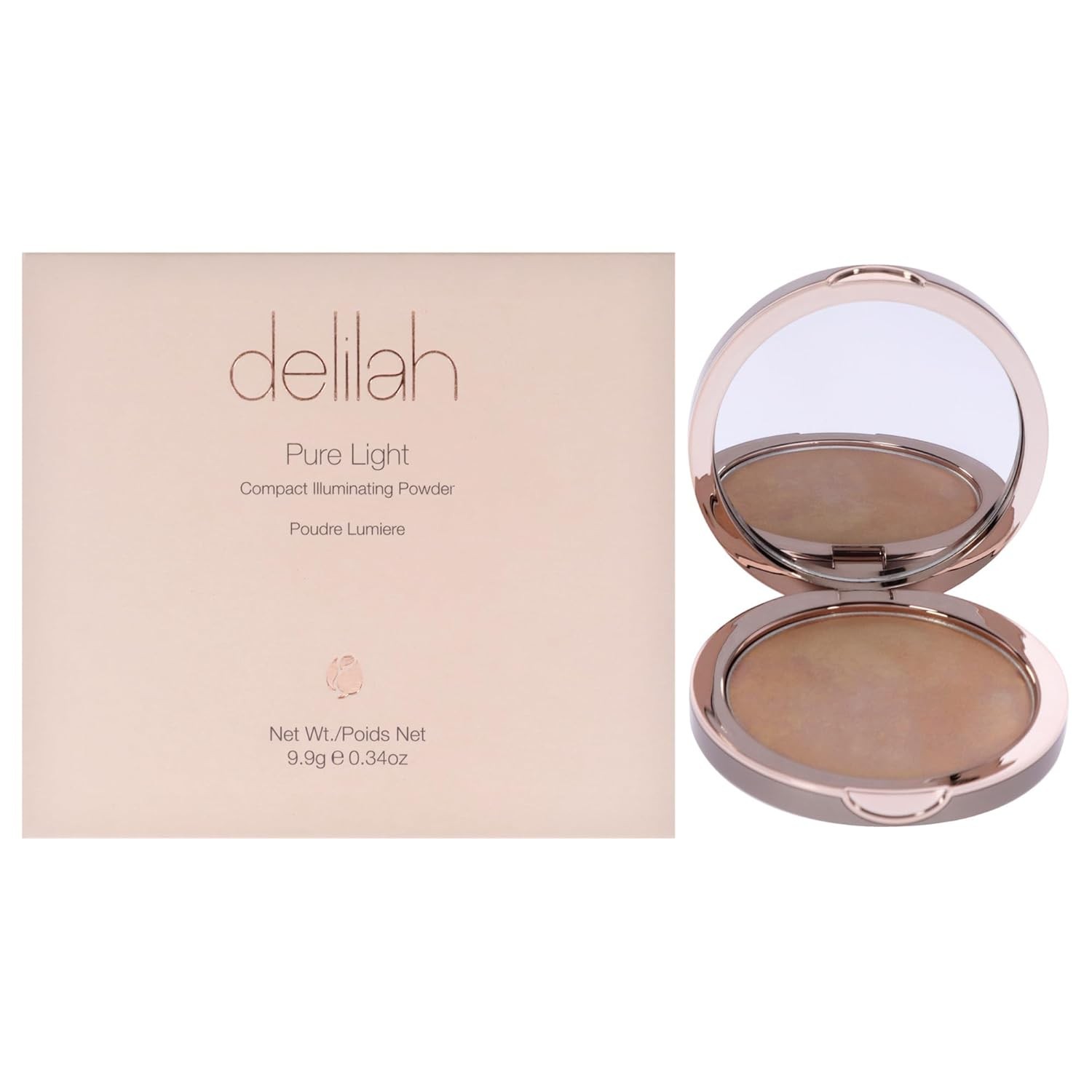 Pure Light Compact Illuminating Powder – Aura by Delilah for Women 0.34 oz NEW!