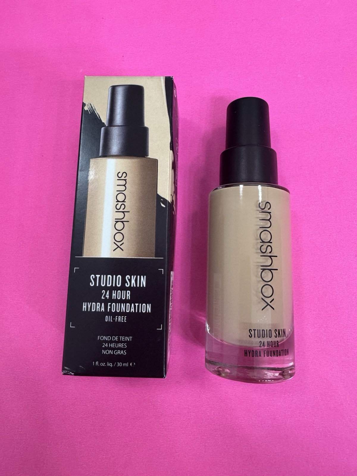 Smashbox Studio Skin 24 Hours HYDRA FOUNDATION 1oz NEW IN BOX 2.0