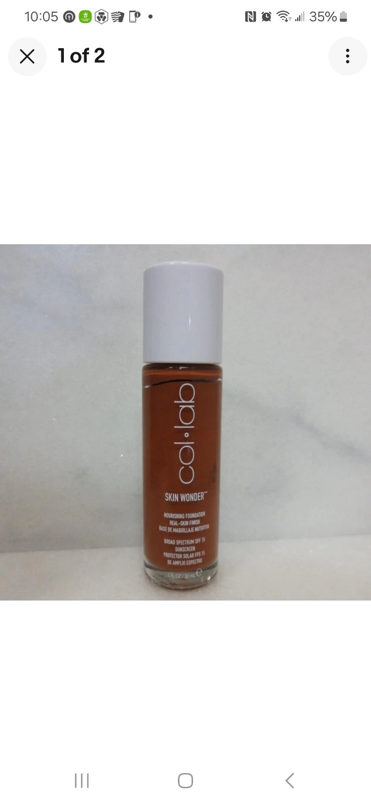 COL.LAB SKIN WONDER NOURISHING FOUNDATION REAL SKIN FINISH TRUFFLE (12) 1 OZ